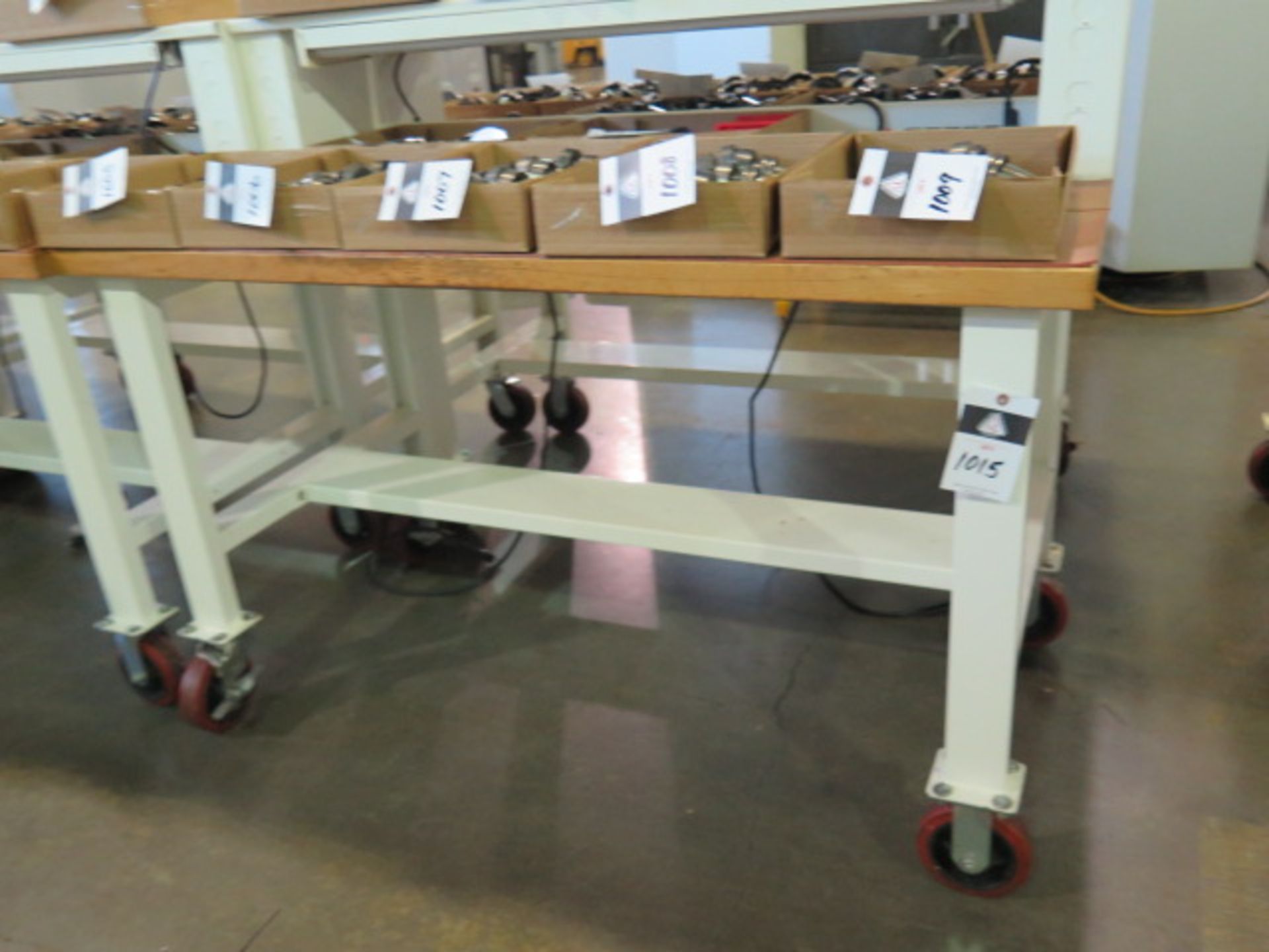 Heavy Duty Rolling Maple Top Work Benches (3) (SOLD AS-IS - NO WARRANTY) - Image 2 of 12
