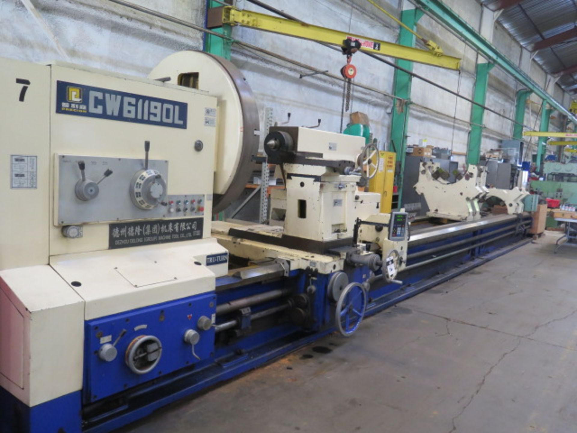 2009 Dezhou Delong CW61190L “Tru-Turn” 74” x 327” Geared Head Gap Bed Lathe s/n 091009, SOLD AS IS - Image 2 of 27