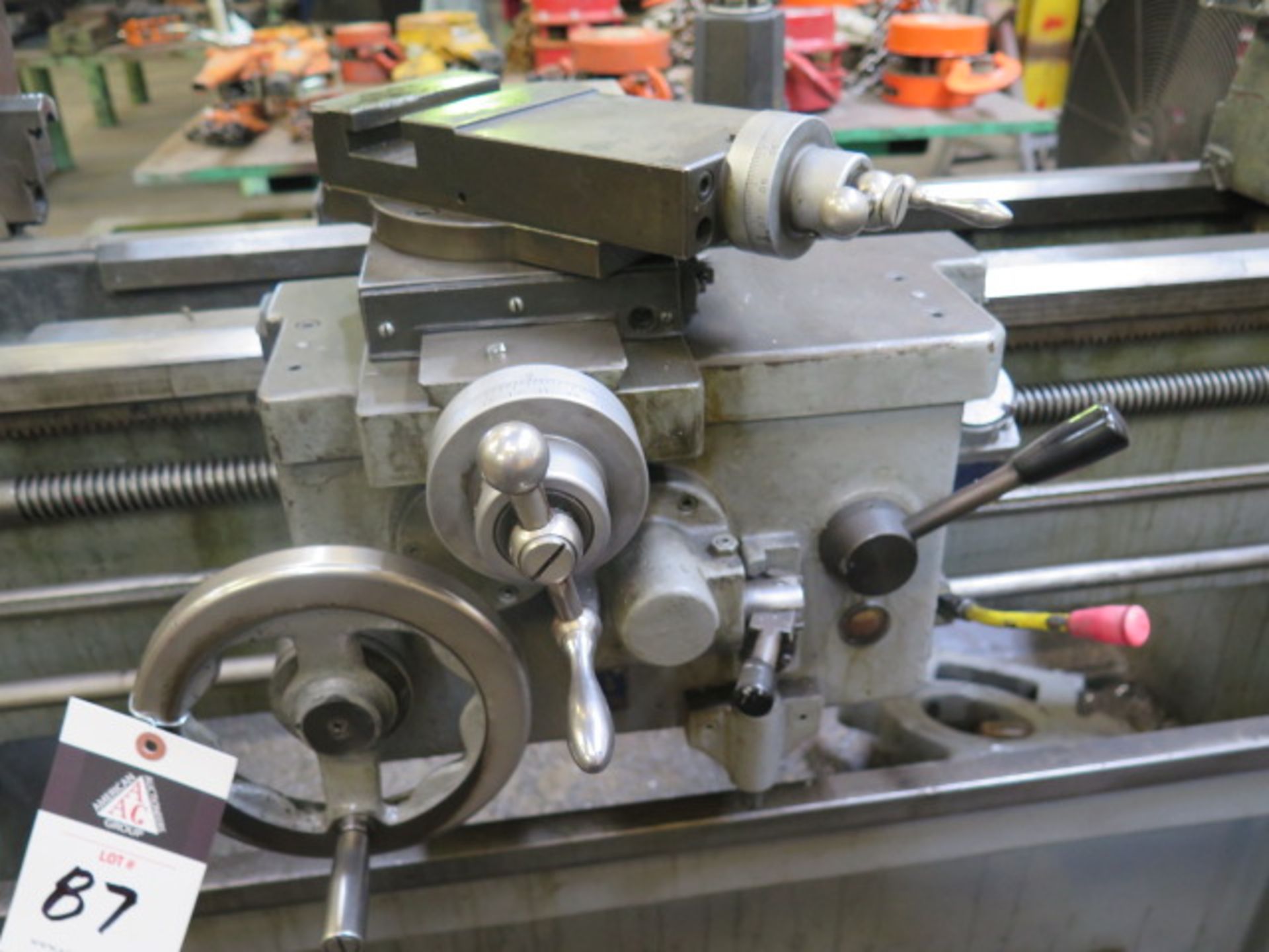 Osama 14” x 40” Geared Head Gap Bed Lathe s/n 80110 w/ Newall C80 Prog DRO, Inch/mm, SOLD AS IS - Image 7 of 13