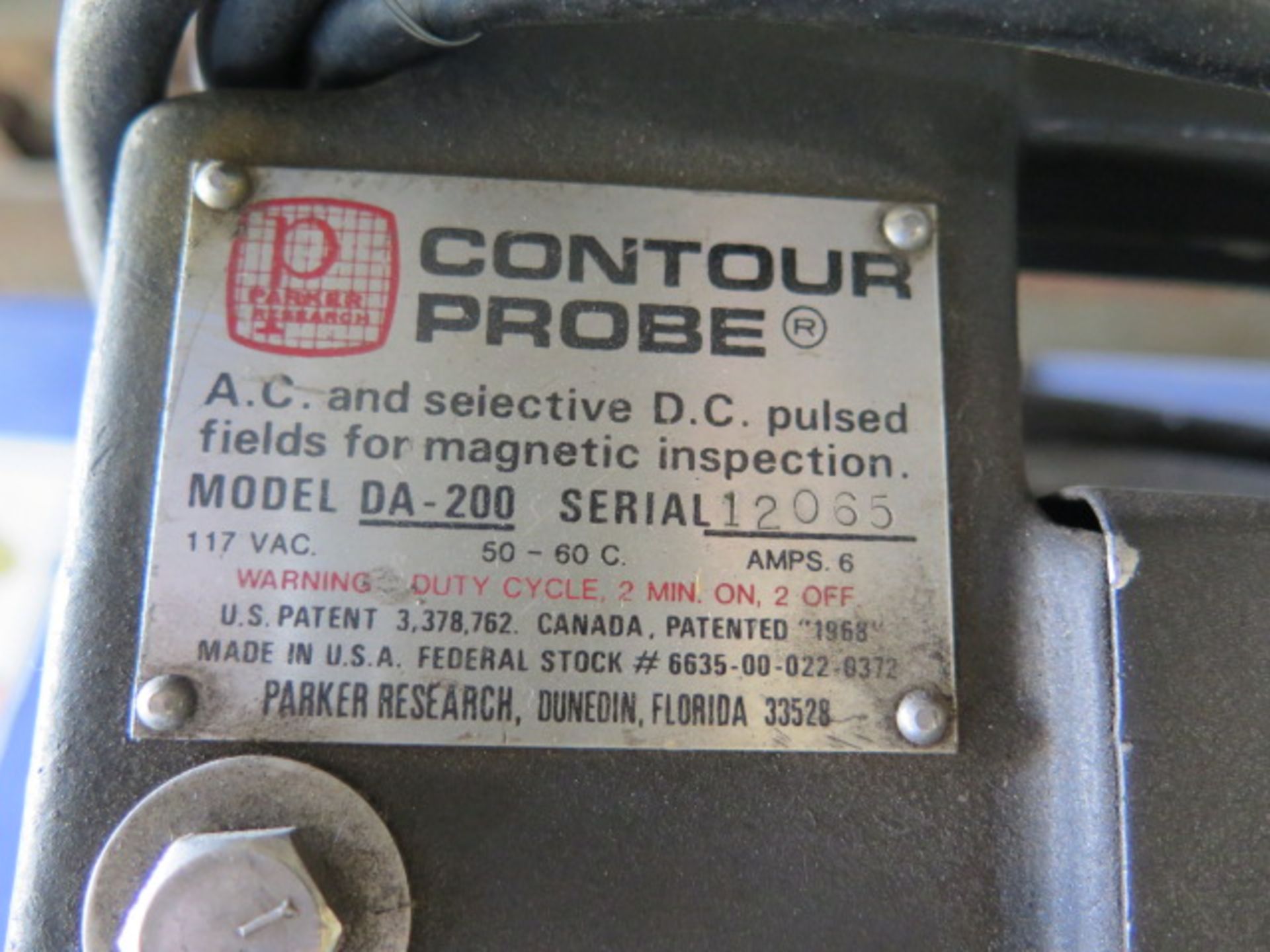 Parker DA-1506 Magnetic Inspection Unit w/ Parker DA-260 Contour Probe Head (SOLD AS-IS - NO WARRANT - Image 7 of 9