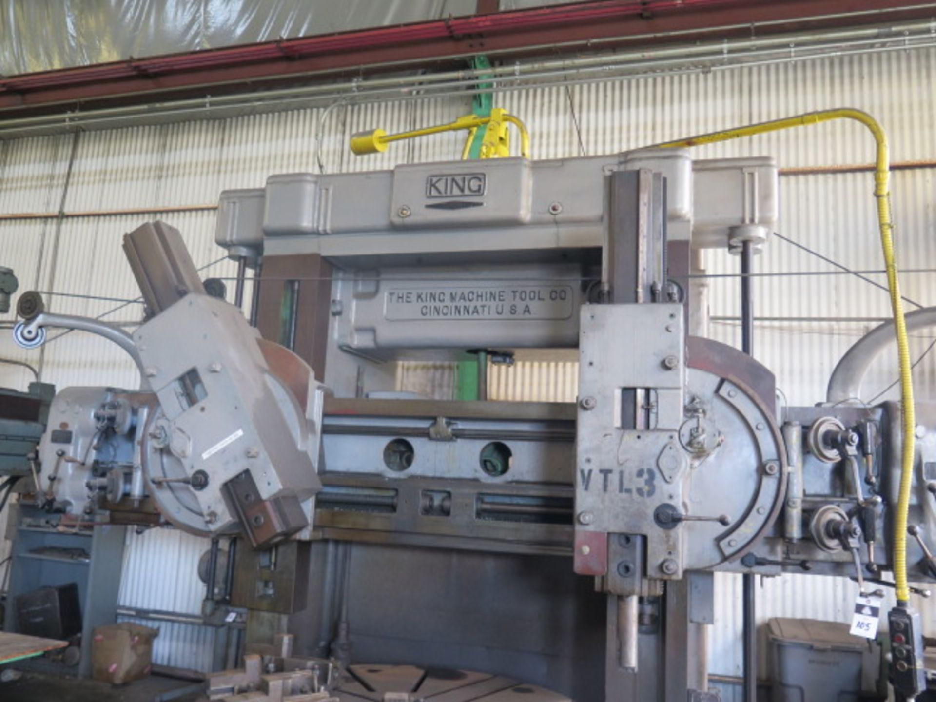 King 62” Vertical Boring Mill w/ 1.8-38.4 RPM, (2) Turning/Facing Heads, 69” Swing, SOLD AS IS - Image 3 of 15