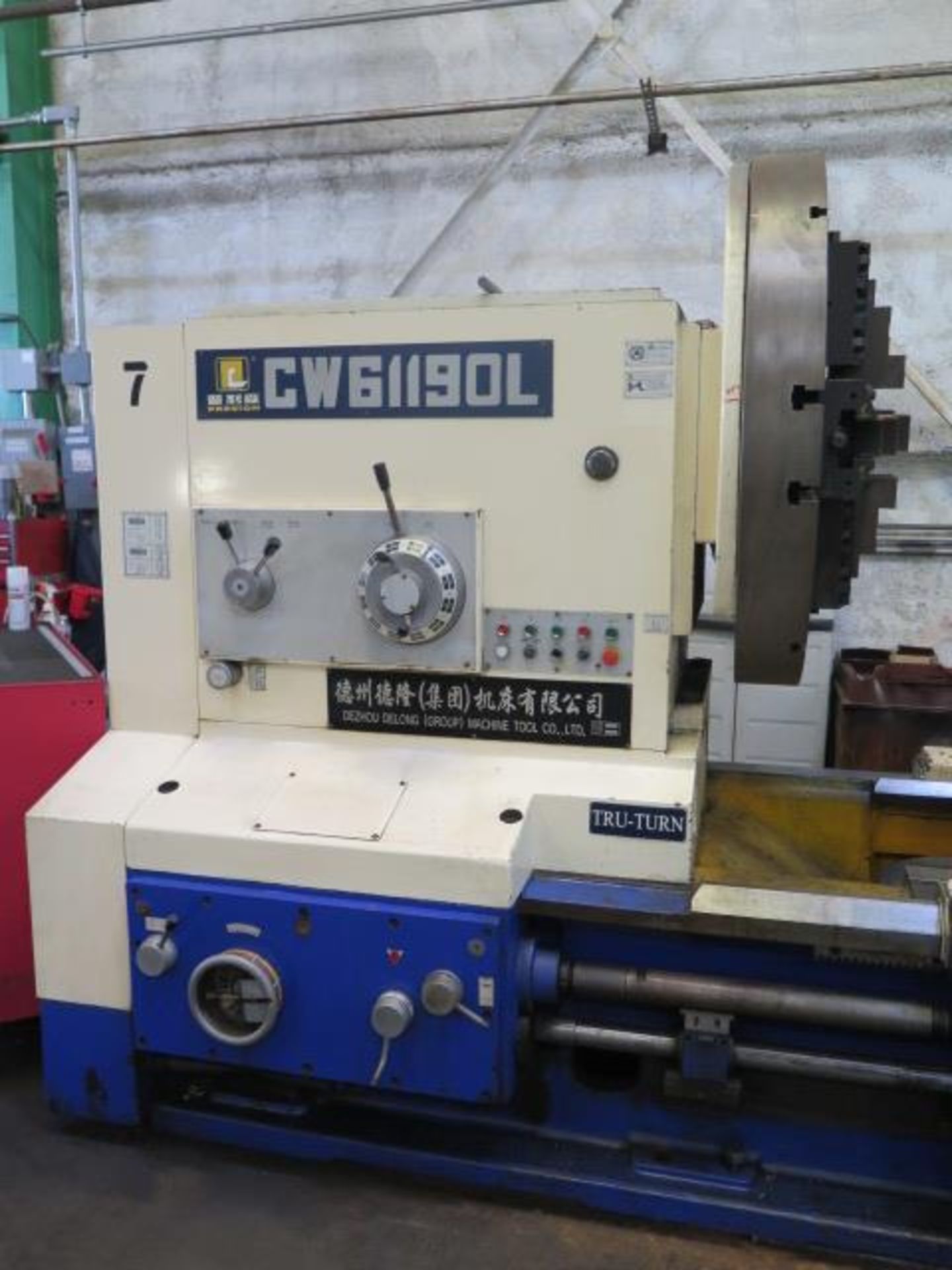 2009 Dezhou Delong CW61190L “Tru-Turn” 74” x 327” Geared Head Gap Bed Lathe s/n 091009, SOLD AS IS - Image 5 of 27