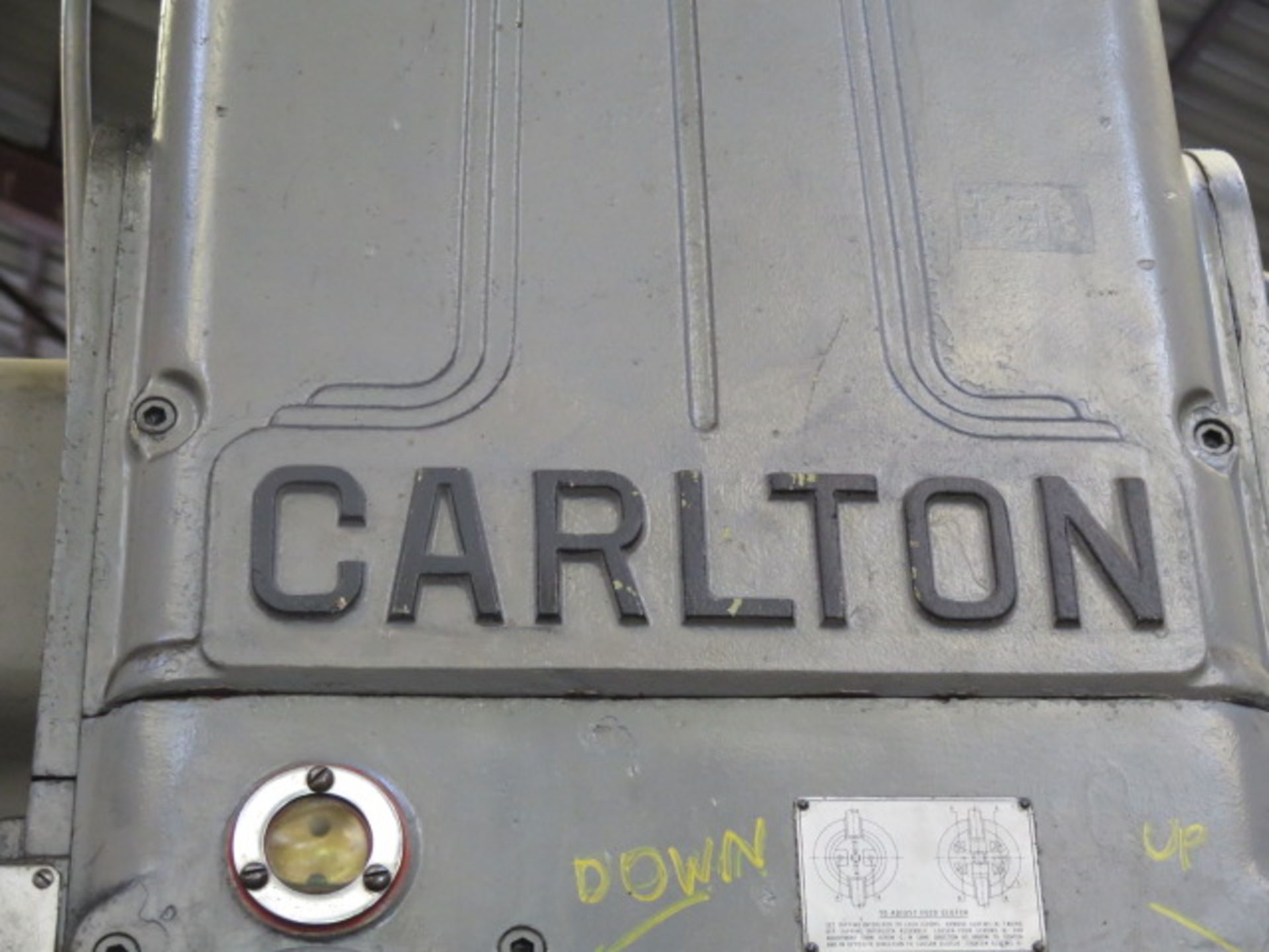 Carlton 6’ Arm x 19” Column Radial Arm Drill w/ 15-1500 RPM, Power Head, Power Column, SOLD AS IS - Image 11 of 11