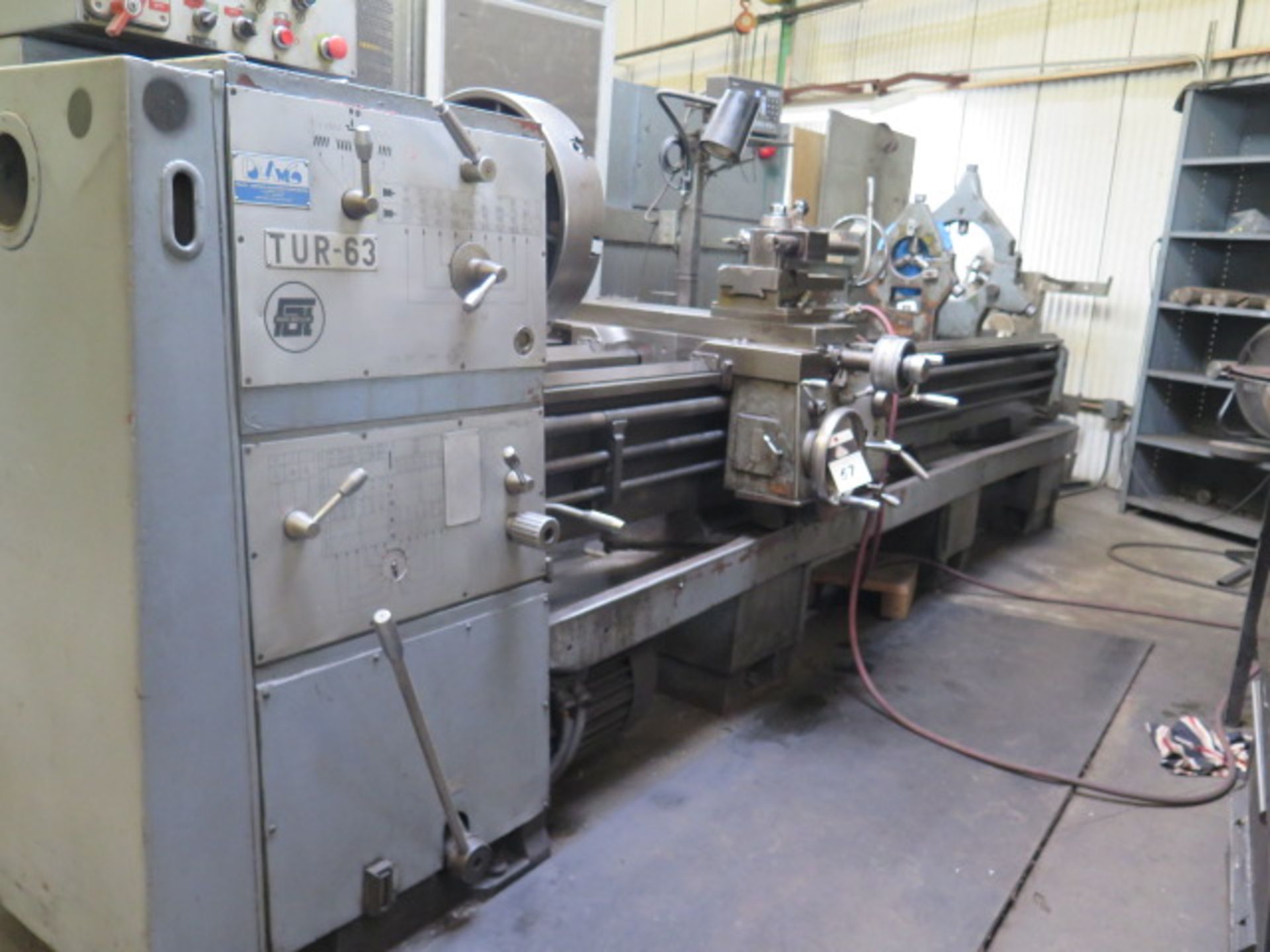 Polamco TUR-63 Big-Bore 25” x 120” Geared Head Gap Bed Lathe s/n 41189 w/ Mitutoyo DRO, SOLD AS IS - Image 2 of 14