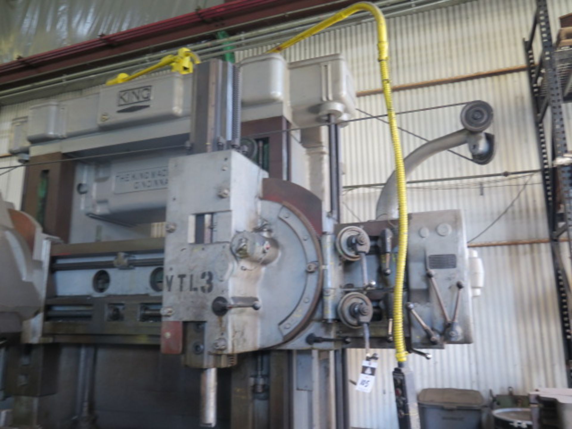 King 62” Vertical Boring Mill w/ 1.8-38.4 RPM, (2) Turning/Facing Heads, 69” Swing, SOLD AS IS - Image 7 of 15