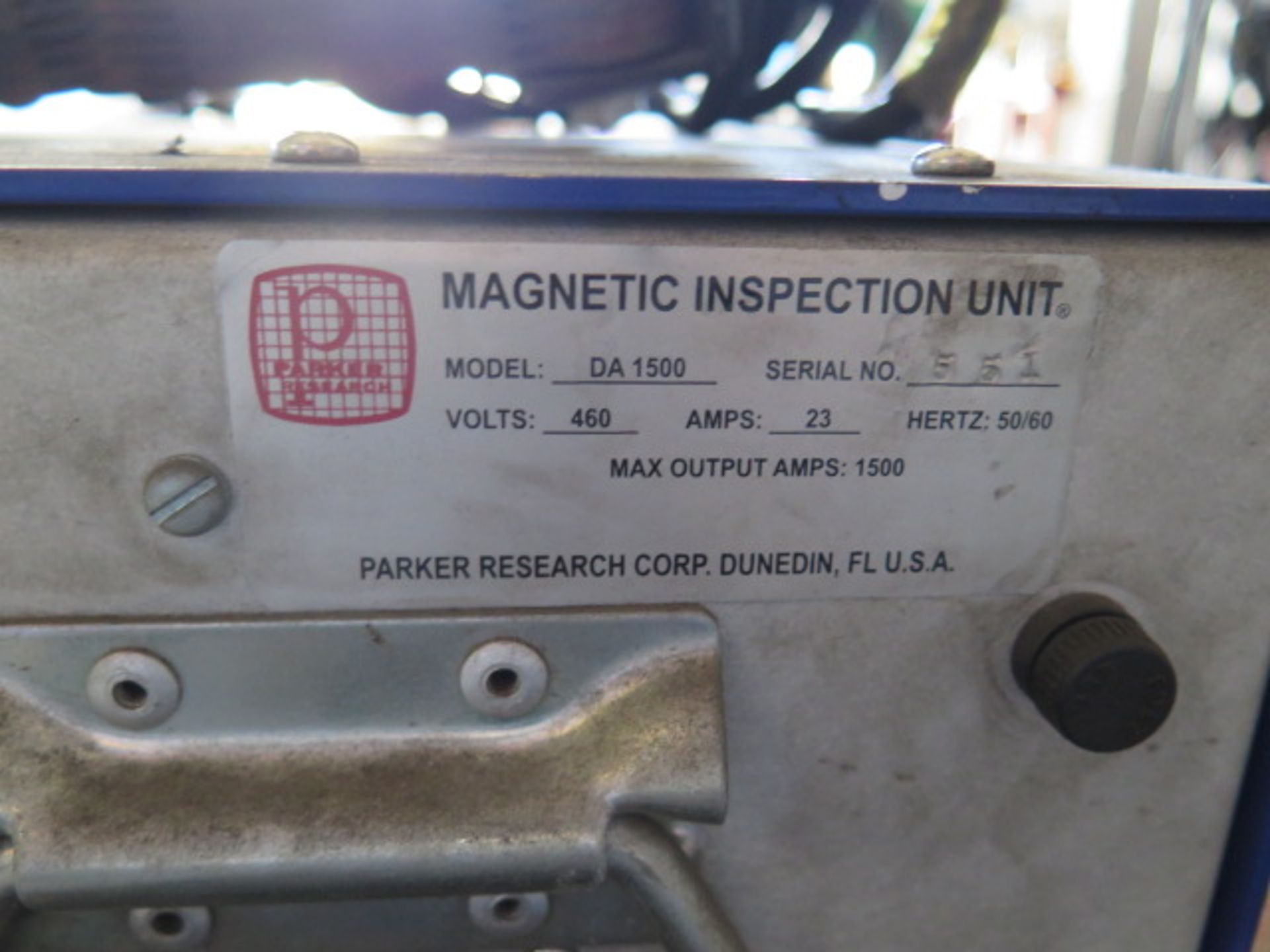 Parker DA-1506 Magnetic Inspection Unit w/ Parker DA-260 Contour Probe Head (SOLD AS-IS - NO WARRANT - Image 9 of 9