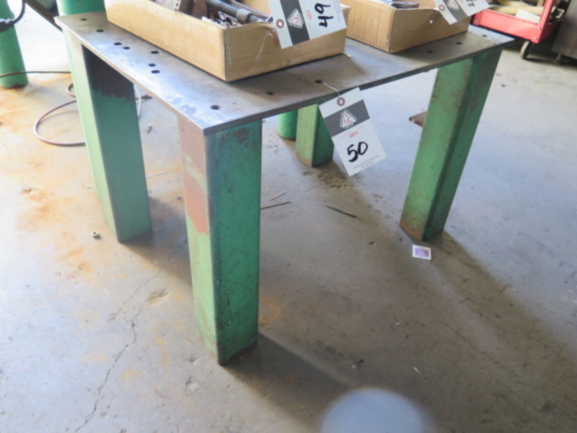 24" x 32" Tapped-Hole Steel Table (SOLD AS-IS - NO WARRANTY)