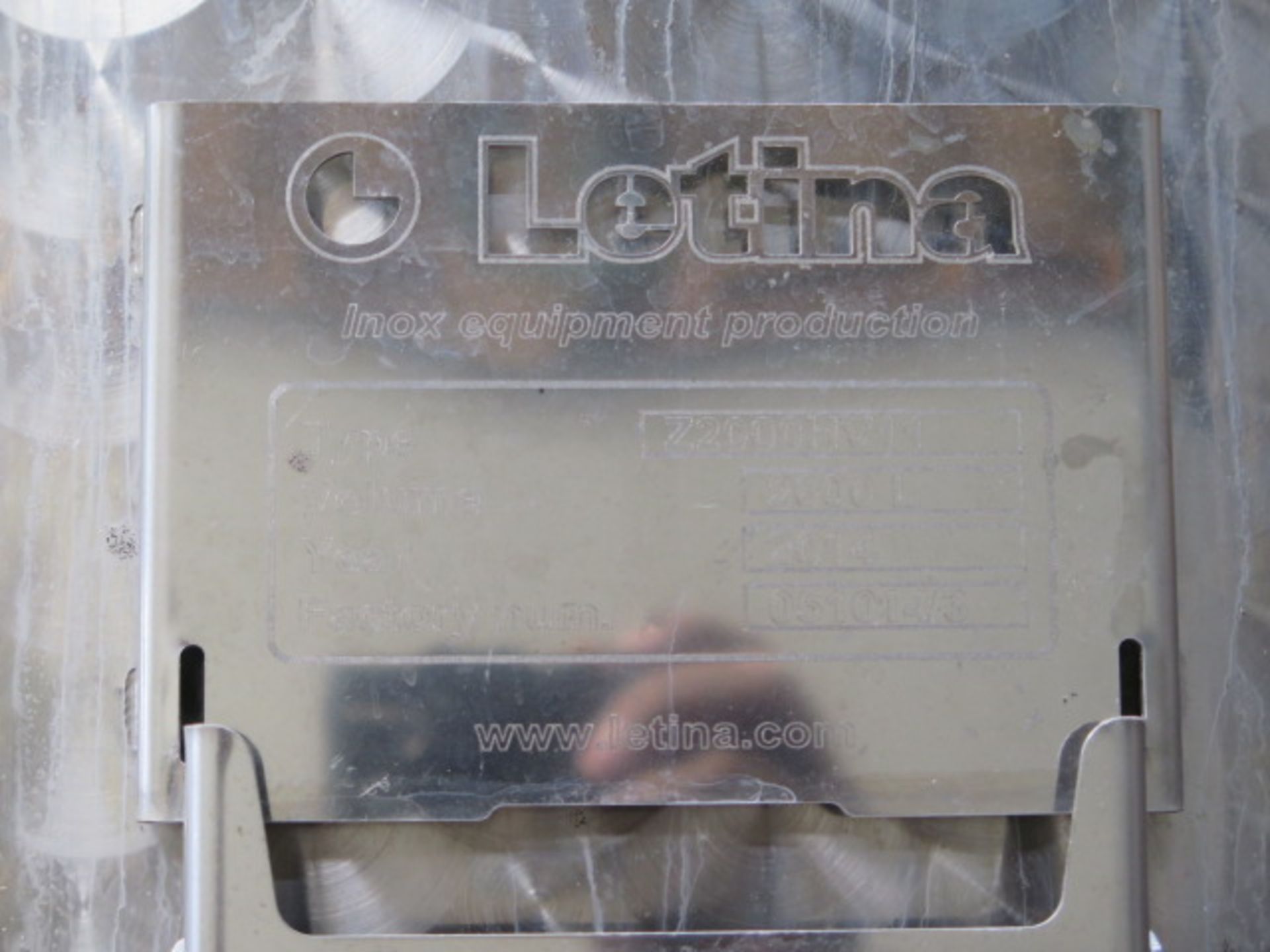 2014 Letina type Z2000HV11 2000 Liter Jacketed Closed Storage Tanks s/n 051014/3 (SOLD AS-IS - NO - Image 10 of 10