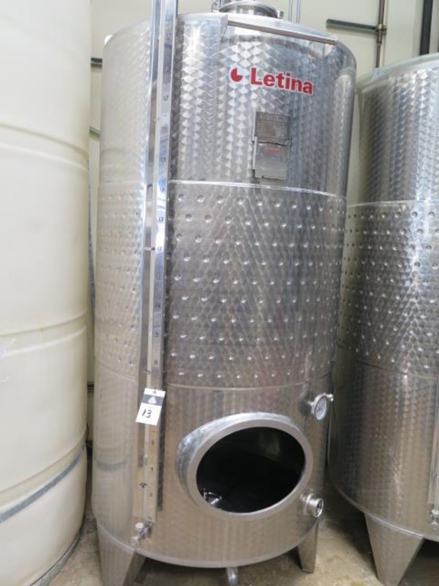 2014 Letina type Z2000HV11 2000 Liter Jacketed Closed Storage Tanks s/n 051014/4 (SOLD AS-IS - NO - Image 3 of 12