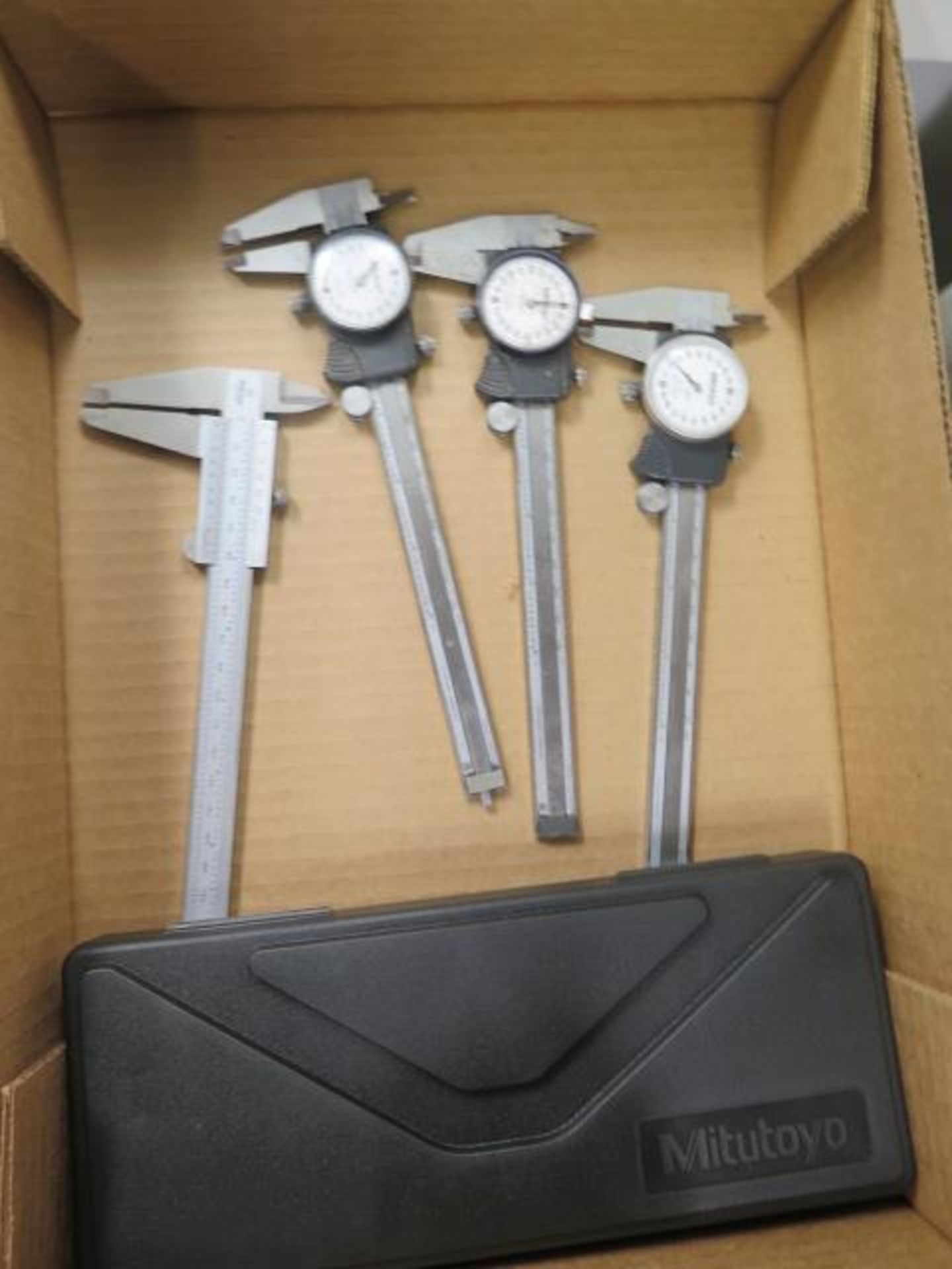Mitutoyo 6" Dial Calipers (4) and 8" Vernier Caliper (SOLD AS-IS - NO WARRANTY) - Image 2 of 4