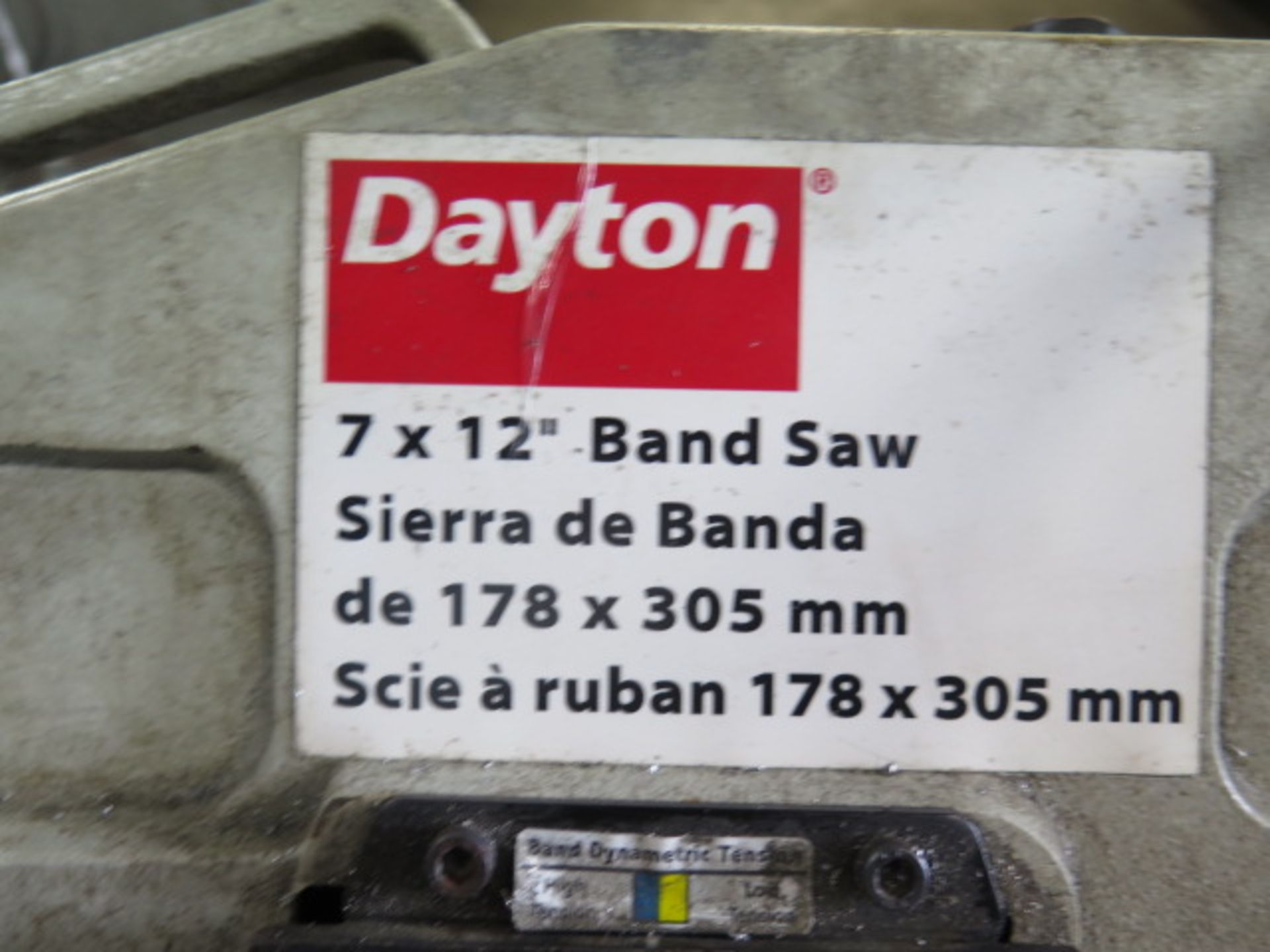 Dayton 7" x 12" Horizontal Band Saw (FOR REPAIR OR PARTS) (SOLD AS-IS - NO WARRANTY) - Image 6 of 6