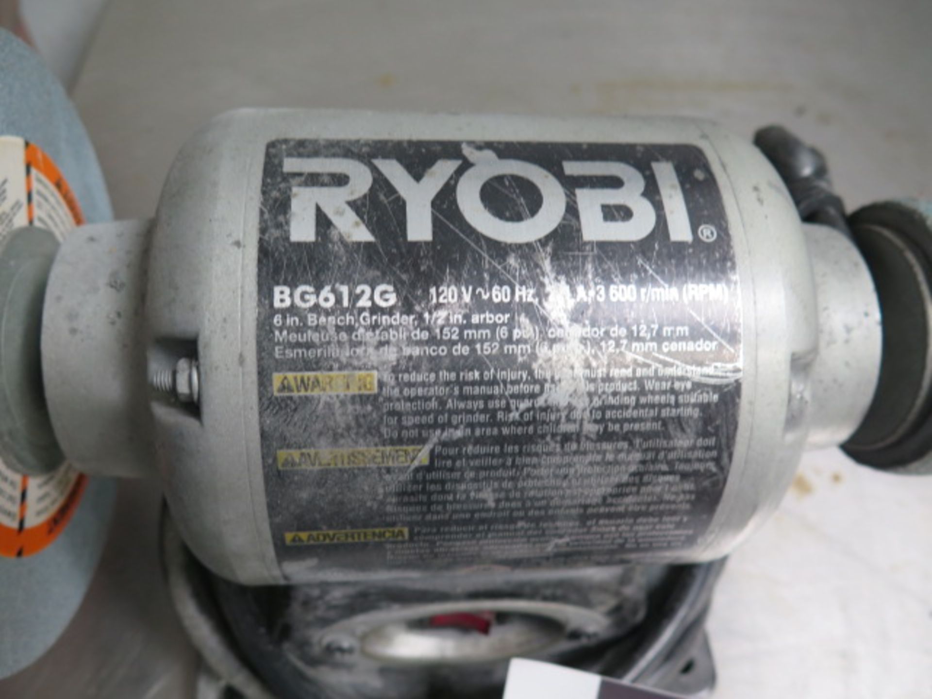 Ryobi 6” Bench Grinder (SOLD AS-IS - NO WARRANTY) - Image 4 of 4