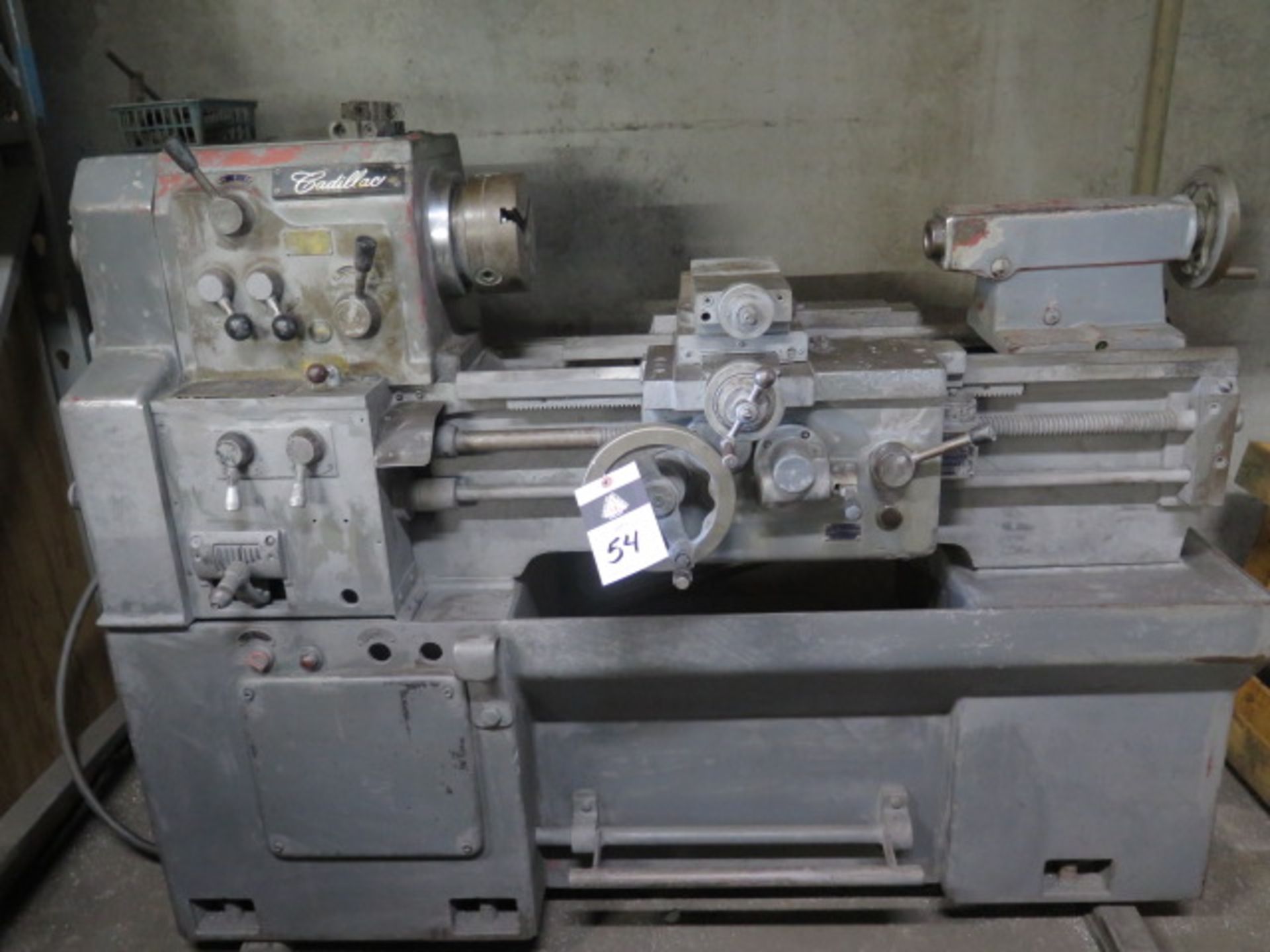 Cadillac 13” x 24” Geared Head Gap Bed Lathe w/ 83-1800 RPM, Inch Threading, Tailstock, SOLD AS IS