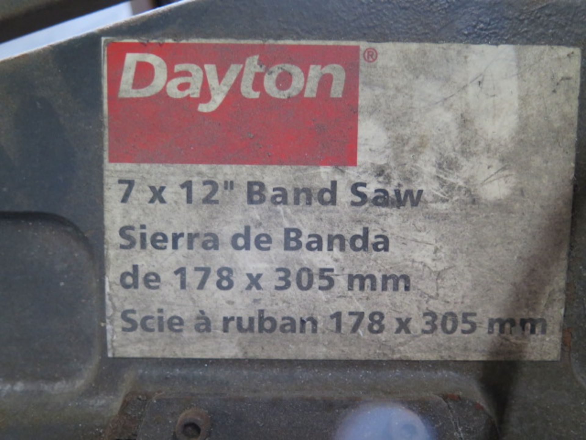 Dayton 7" x 12" Horizontal Band Saw (FOR REPAIR OR PARTS) (SOLD AS-IS - NO WARRANTY) - Image 4 of 4