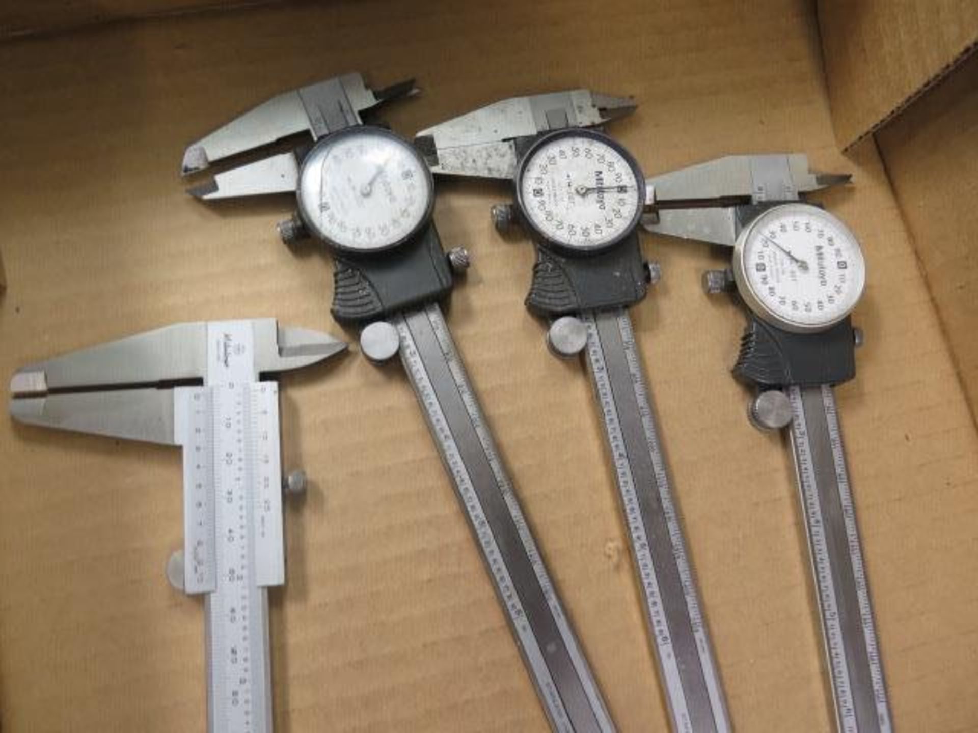 Mitutoyo 6" Dial Calipers (4) and 8" Vernier Caliper (SOLD AS-IS - NO WARRANTY) - Image 3 of 4