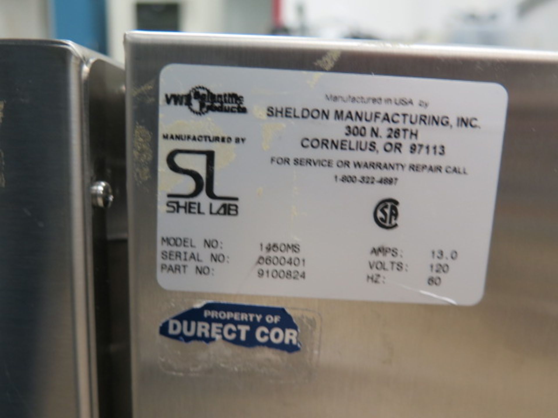 VWR mdl. 1450MS Stainless Steel Vacuum Oven s/n 0600401 Heats to 225 Degrees C (SOLD AS-IS - NO WARR - Image 7 of 7