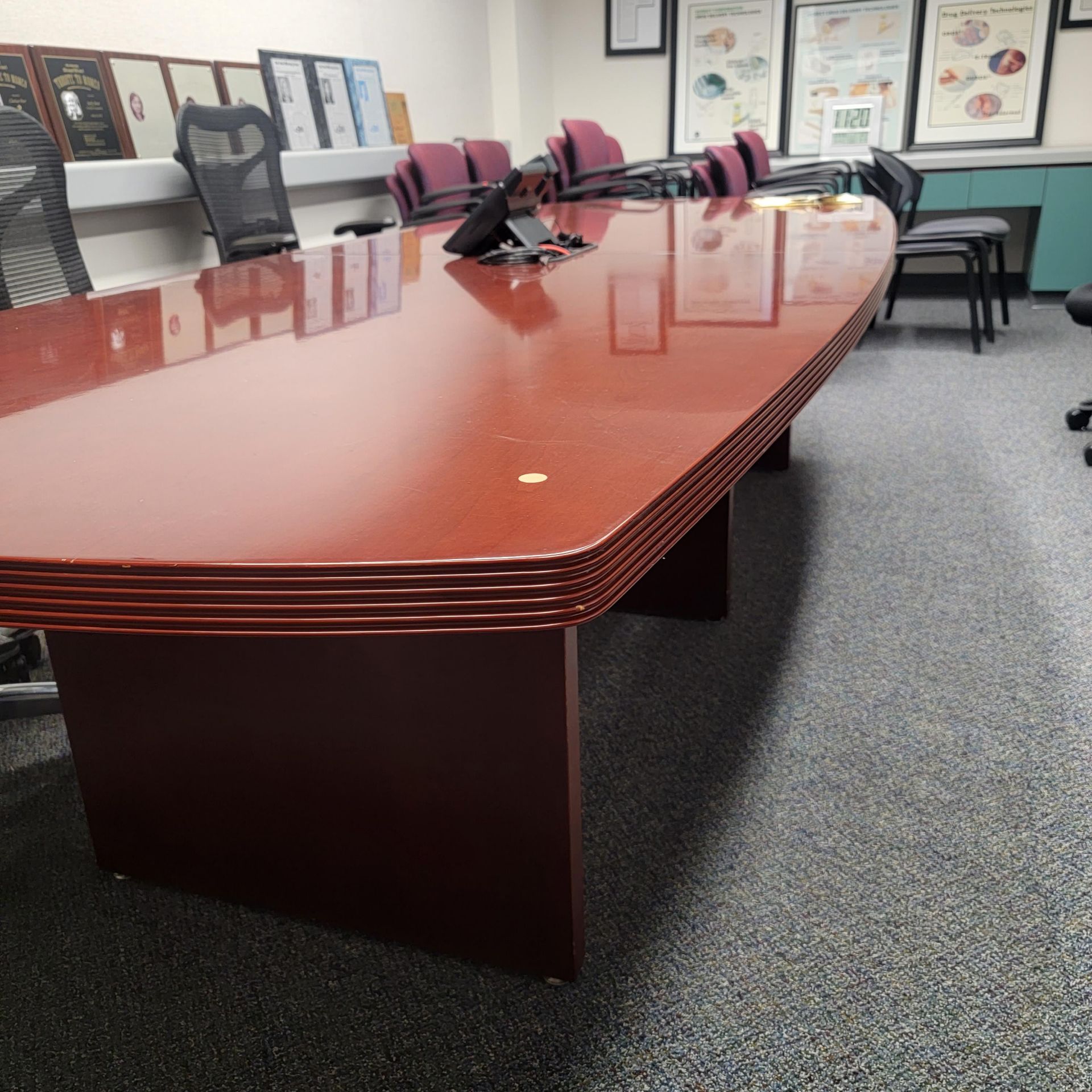 Conference Table w/Red Chairs (SOLD AS-IS - NO WARRANTY) - Image 2 of 5