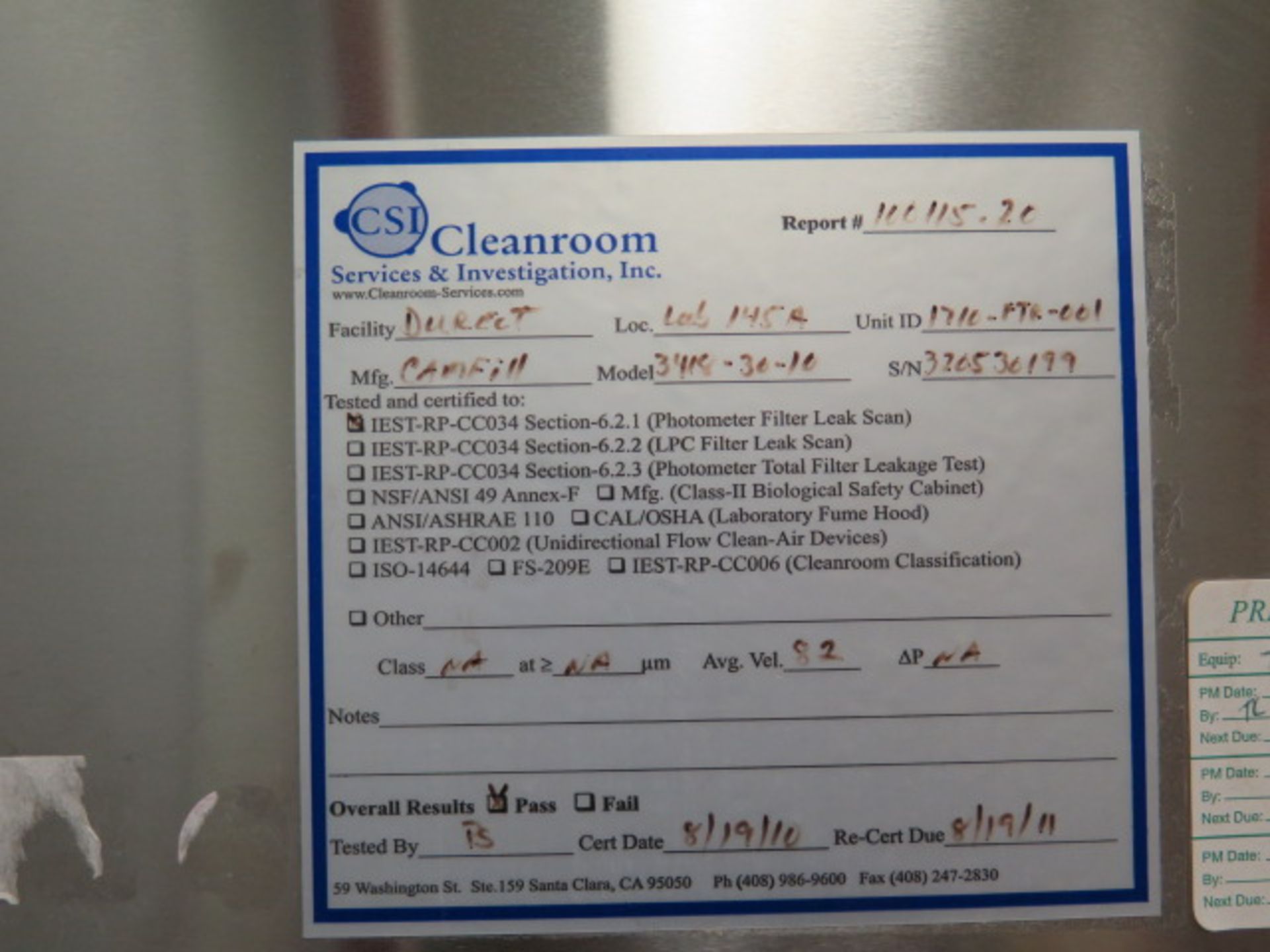 Getinge 2498 3-Glove Transfer Isolator (CAN BE CONNECTED TO WORK STATION ISOLATOR BOOTH), SOLD AS IS - Image 11 of 12