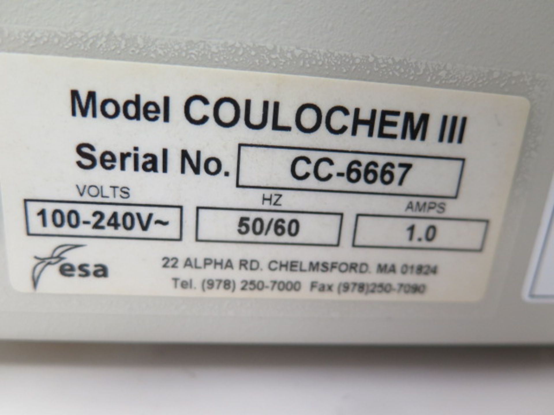 ESA Coul0chem III s/n CC-6667, SOLD AS IS - Image 6 of 6