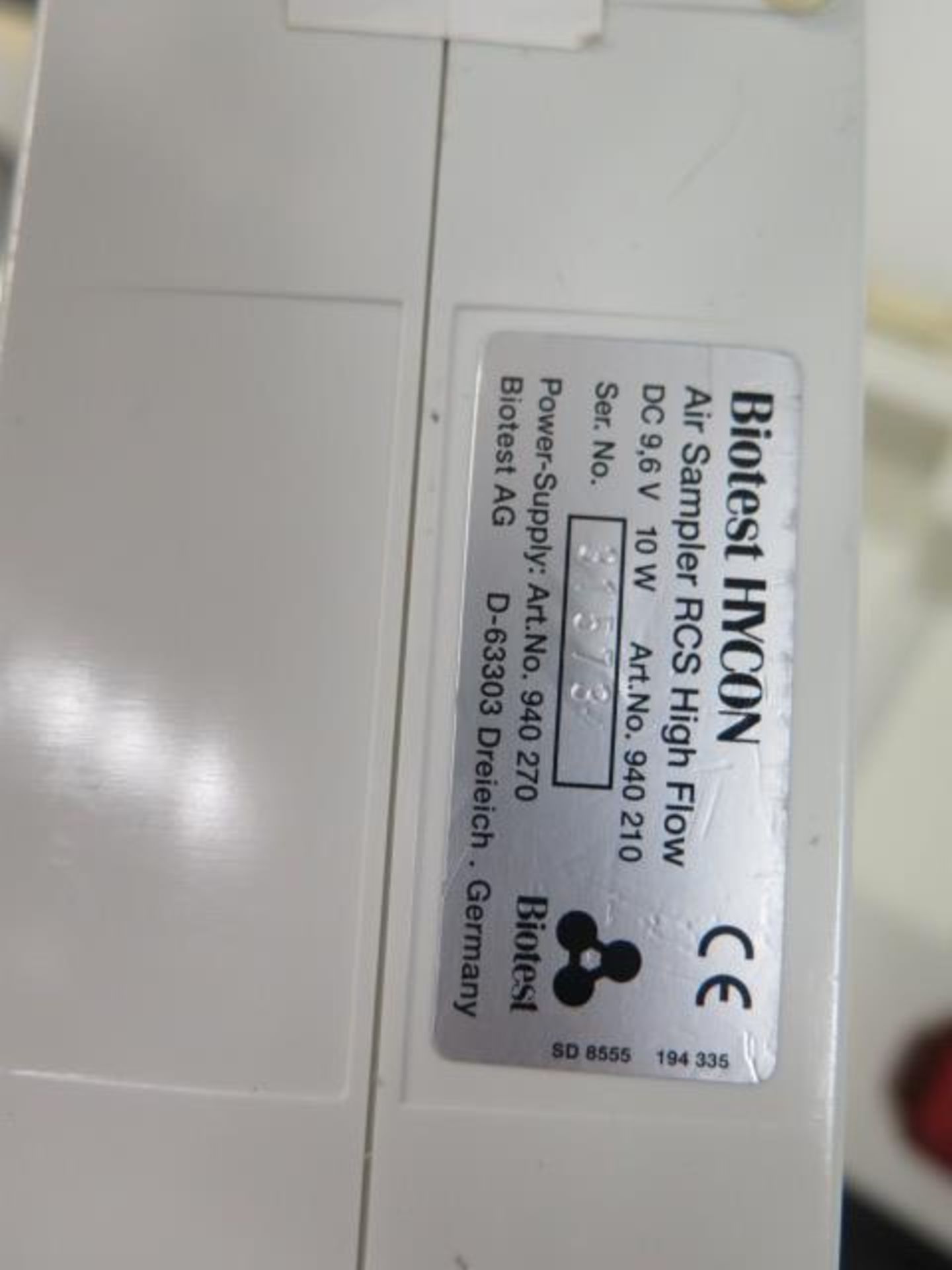 Biotest Hycon RCS High Flow Air Sampler (NO CHARGER) (SOLD AS-IS - NO WARRANTY) - Image 7 of 7