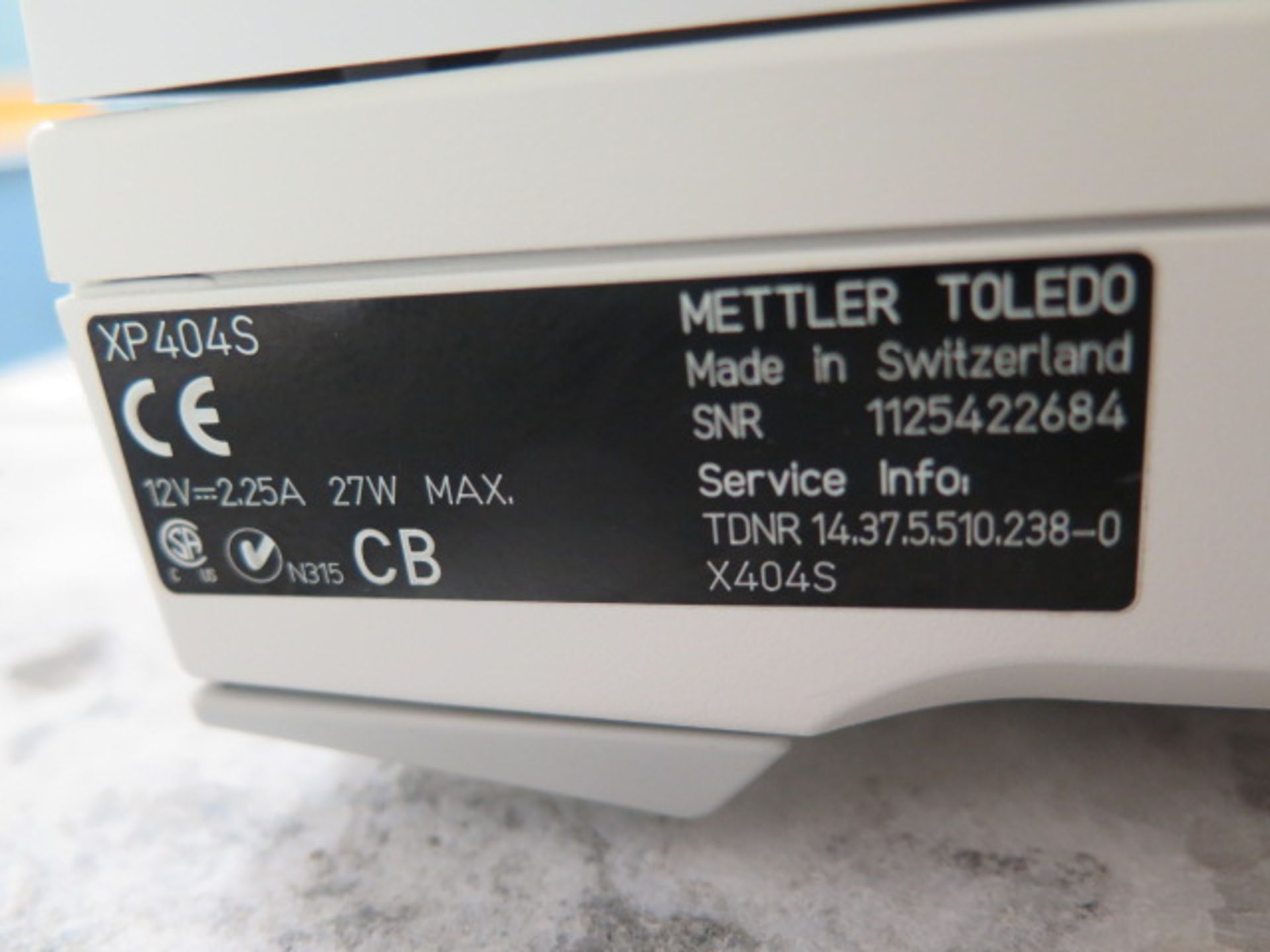 Mettler Toledo XP404S 400g Digital Balance Scale (NO POWER SUPPLY) (SOLD AS-IS - NO WARRANTY) - Image 10 of 10
