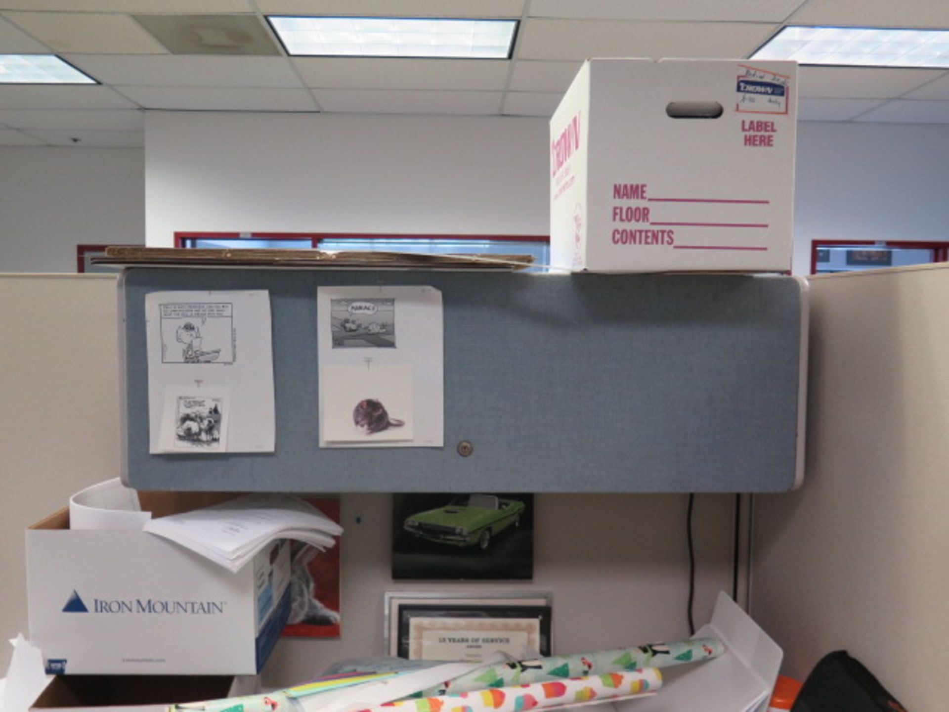 Partitioned Office Cubicles (8) w/ Desks and File Cabinets (SOLD AS-IS - NO WARRANTY) - Image 7 of 10