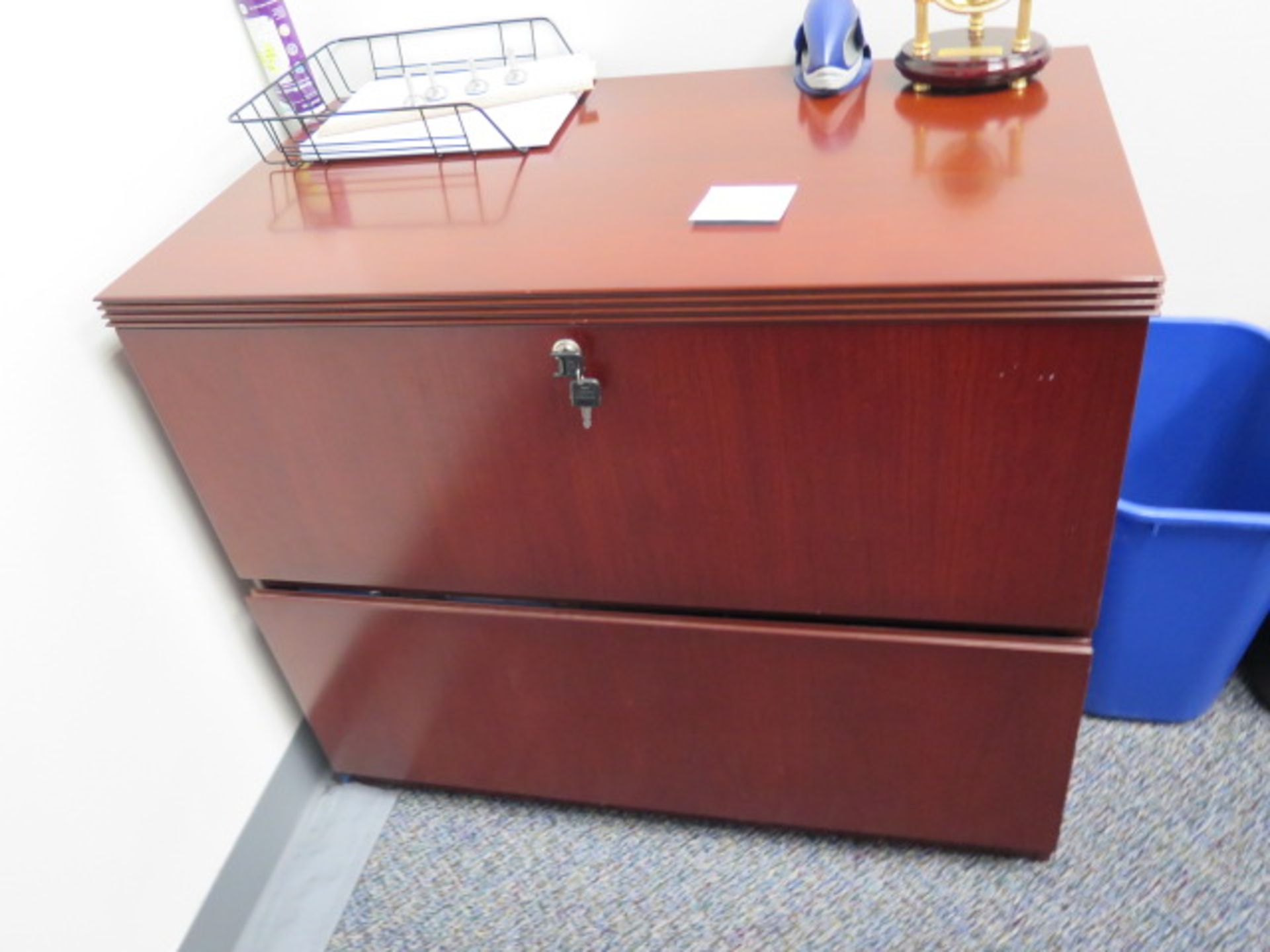 Desk, (2) File Cabinets " No Chairs" (SOLD AS-IS - NO WARRANTY) - Image 6 of 6