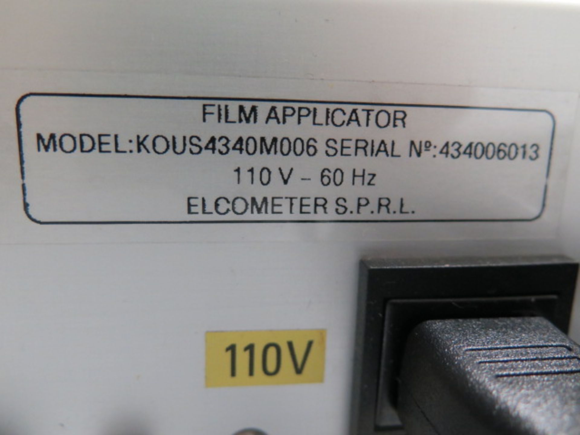 Elcometer 4340 mdl. 4340M006 Automatic Film Applicator s/n 434006013 (SOLD AS-IS - NO WARRANTY) - Image 8 of 8