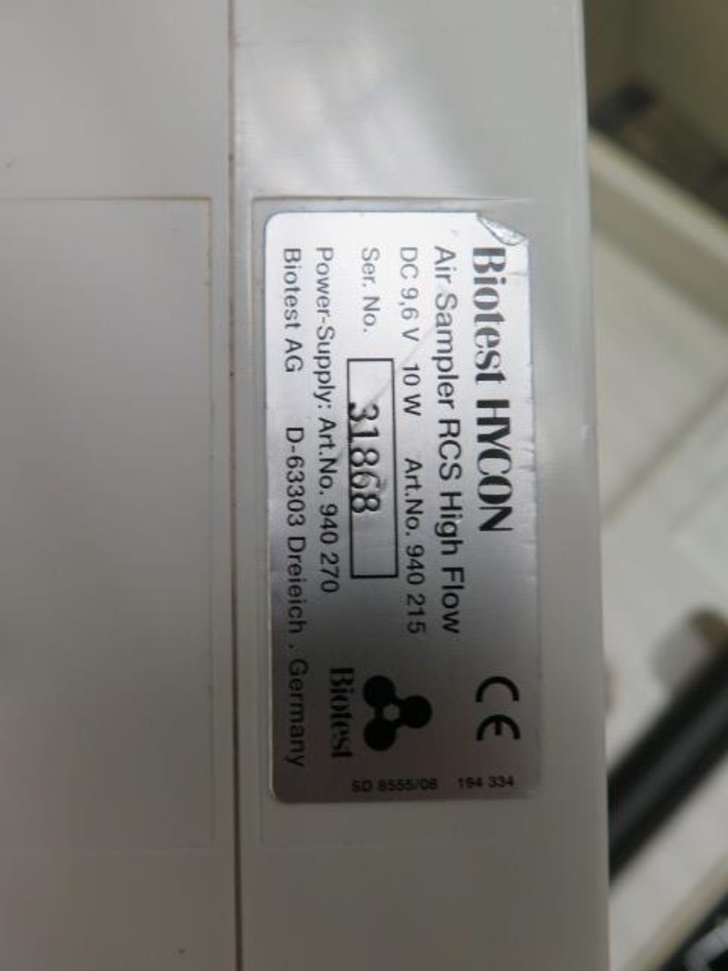 Biotest Hycon RCS High Flow Air Sampler (SOLD AS-IS - NO WARRANTY) - Image 7 of 7