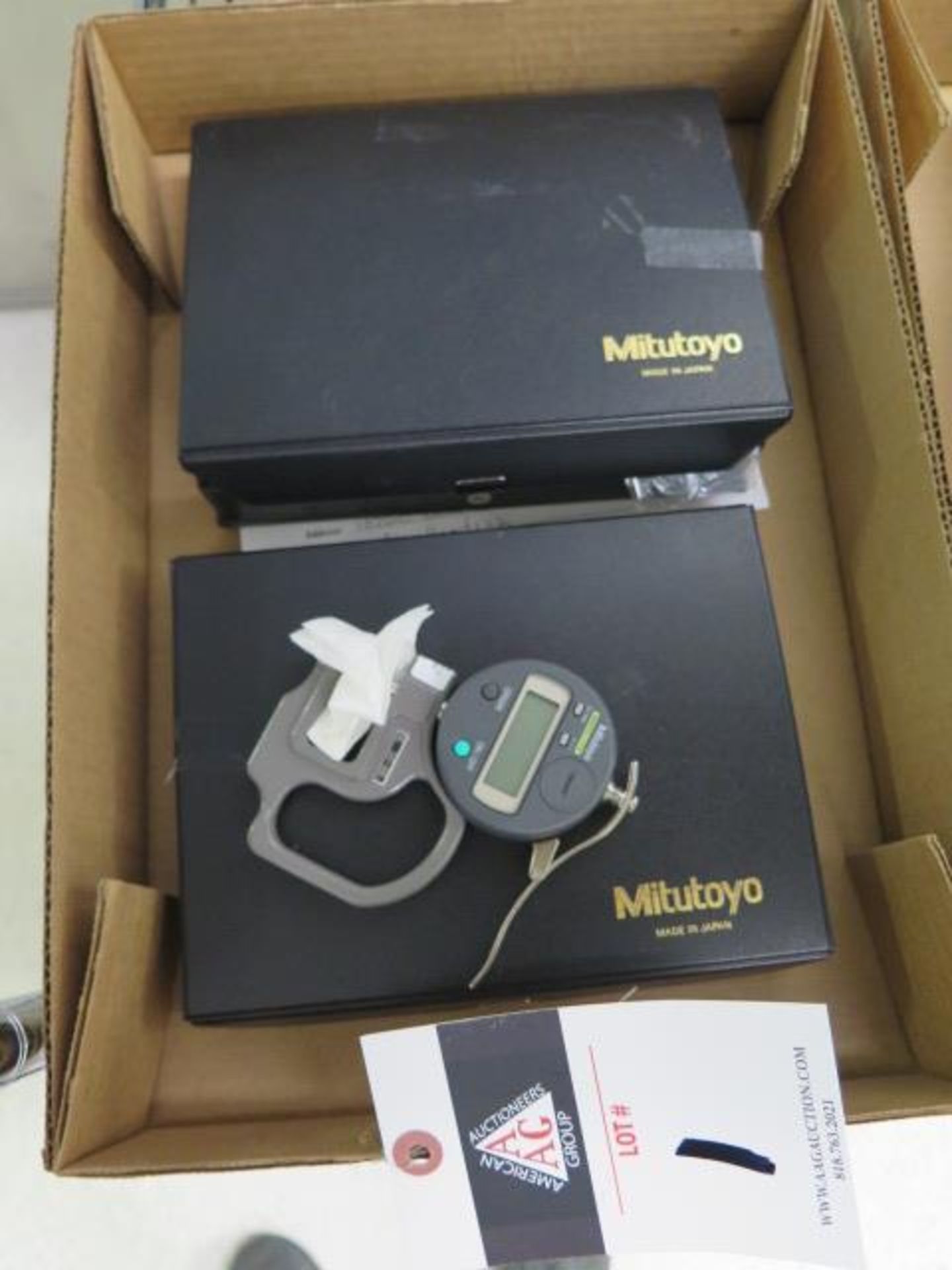 Mitutoyo Digital Depth Gage and (2) Mitutoyo Digital Snap Gages (SOLD AS-IS - NO WARRANTY)