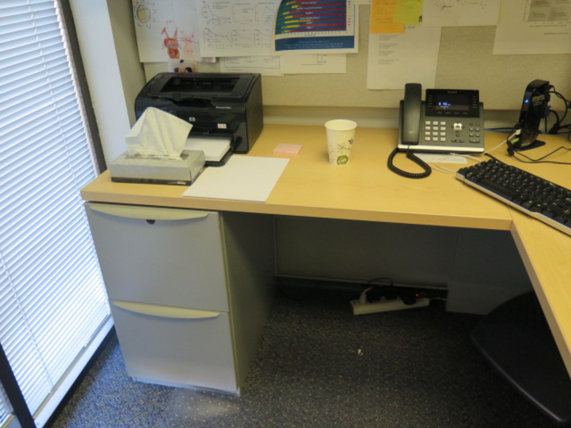 Desk, File Cabinets with Table Top (SOLD AS-IS - NO WARRANTY) - Image 3 of 8