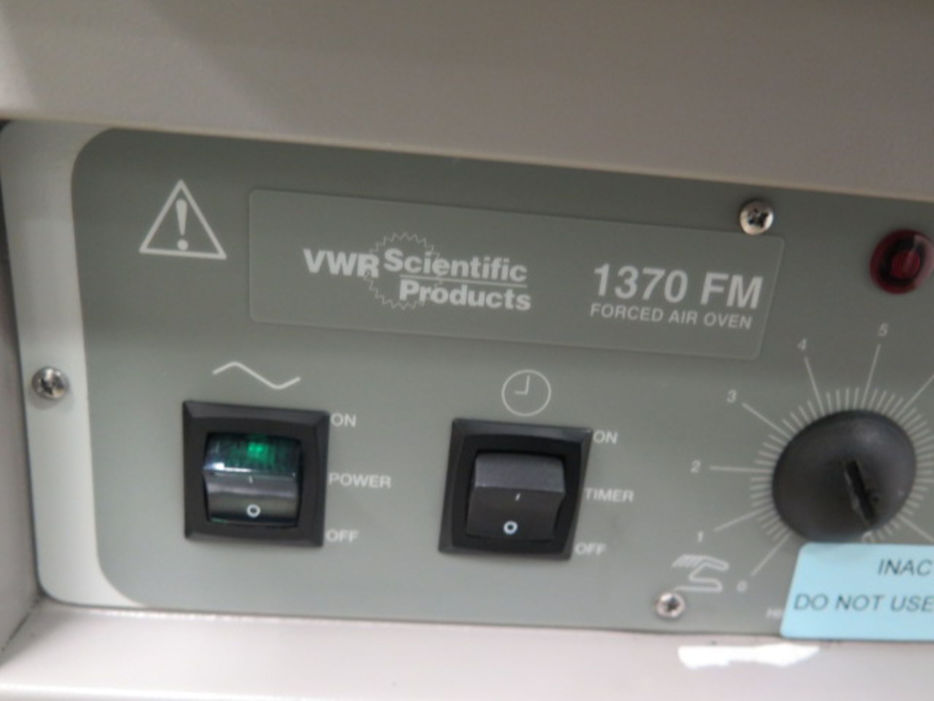 VWR mdl. 1370FM Lab Oven s/n 9071063 45-200 Degrees C (SOLD AS-IS - NO WARRANTY) - Image 7 of 7
