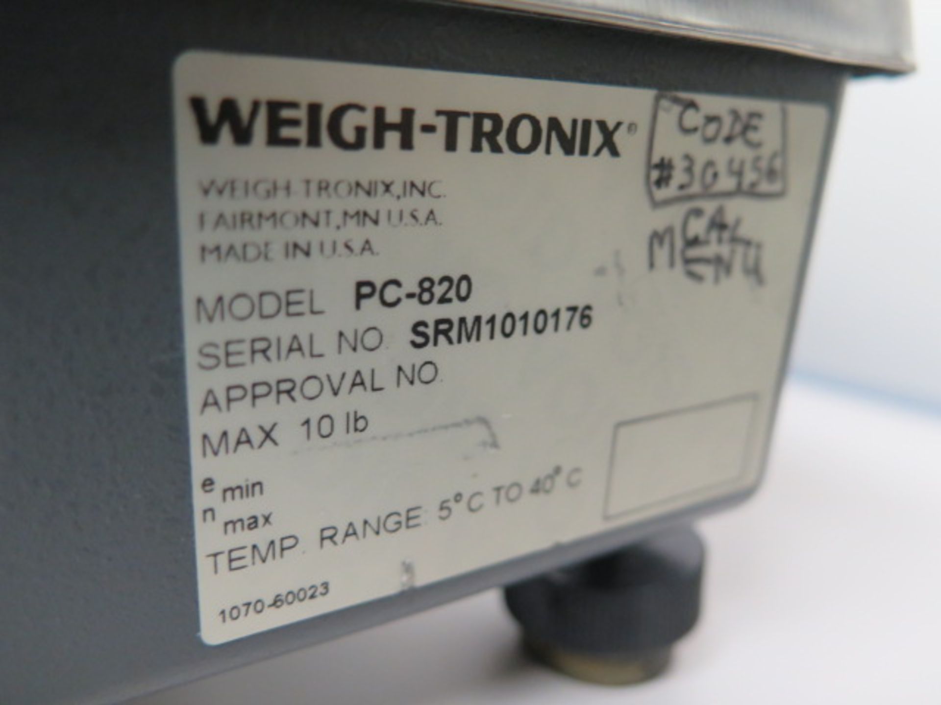 Weigh-Tronix PC-820 10 Lb Cap Digital Balance Scale (SOLD AS-IS - NO WARRANTY) - Image 7 of 7