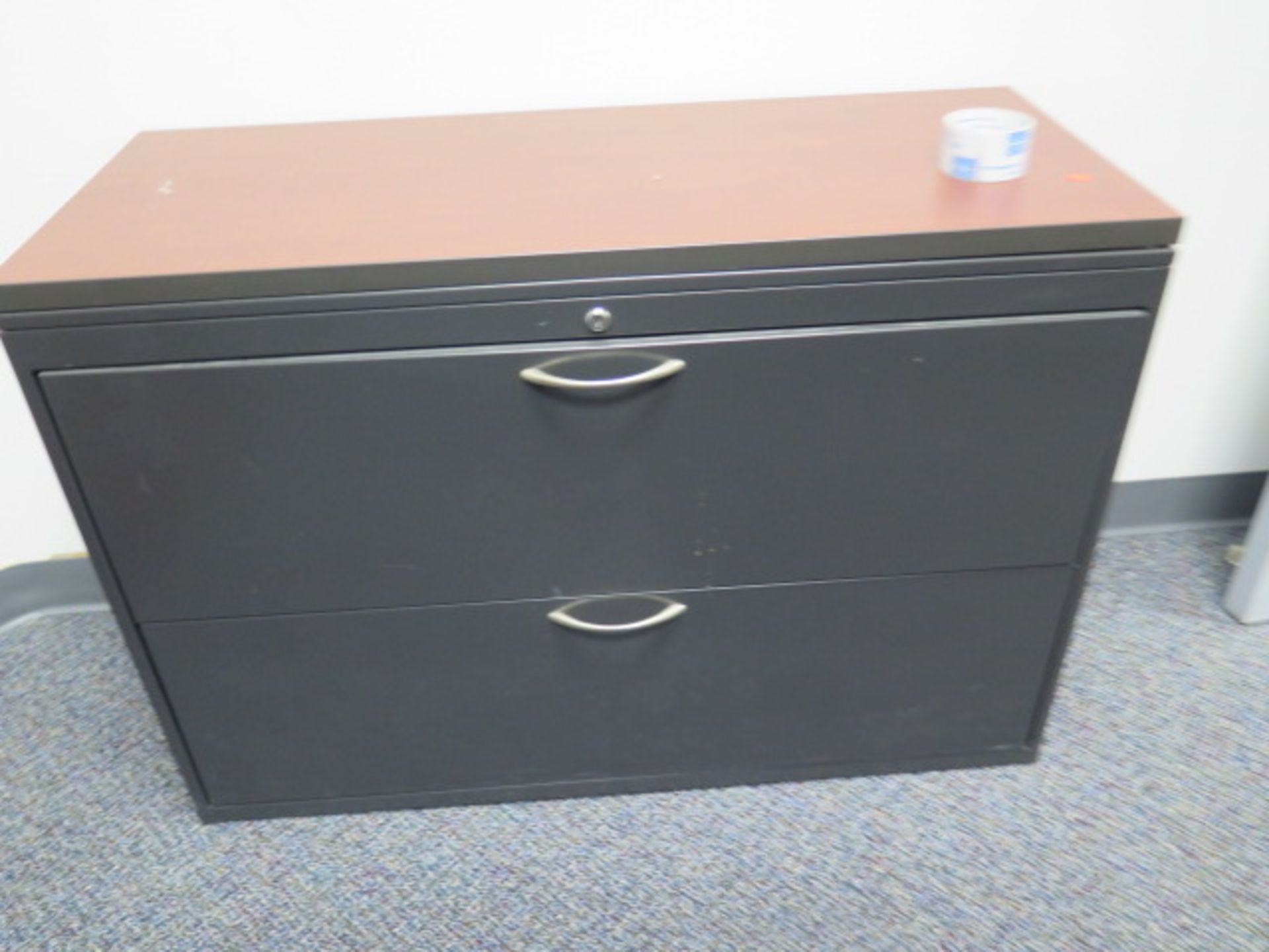 Desk, (2) File Cabinets " No Chairs" (SOLD AS-IS - NO WARRANTY) - Image 5 of 6