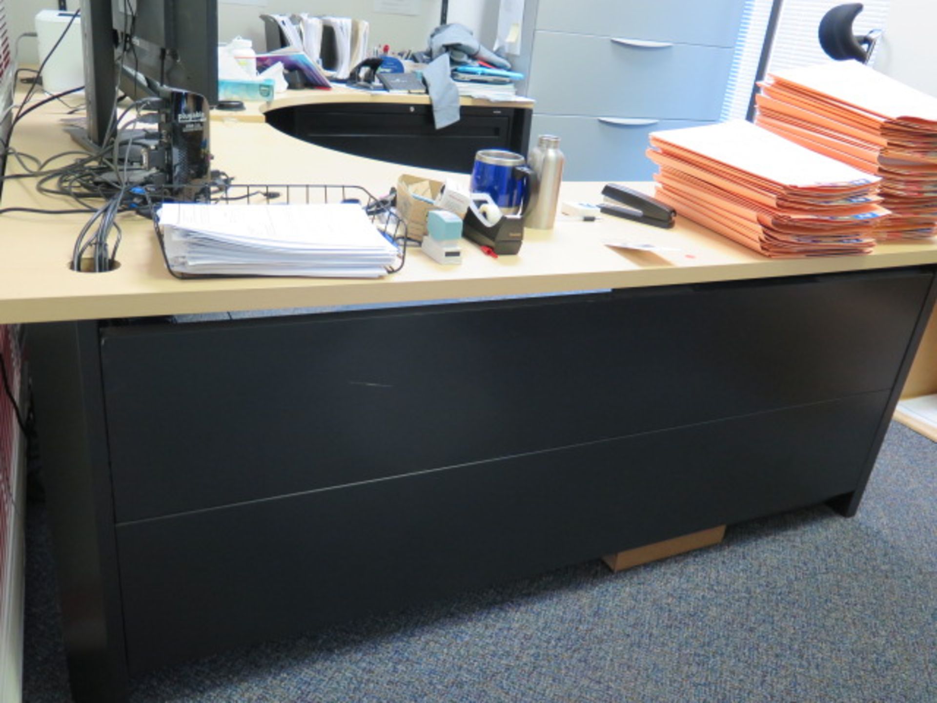 Desk, File Cabinet and (2) Bookshelves (SOLD AS-IS - NO WARRANTY)