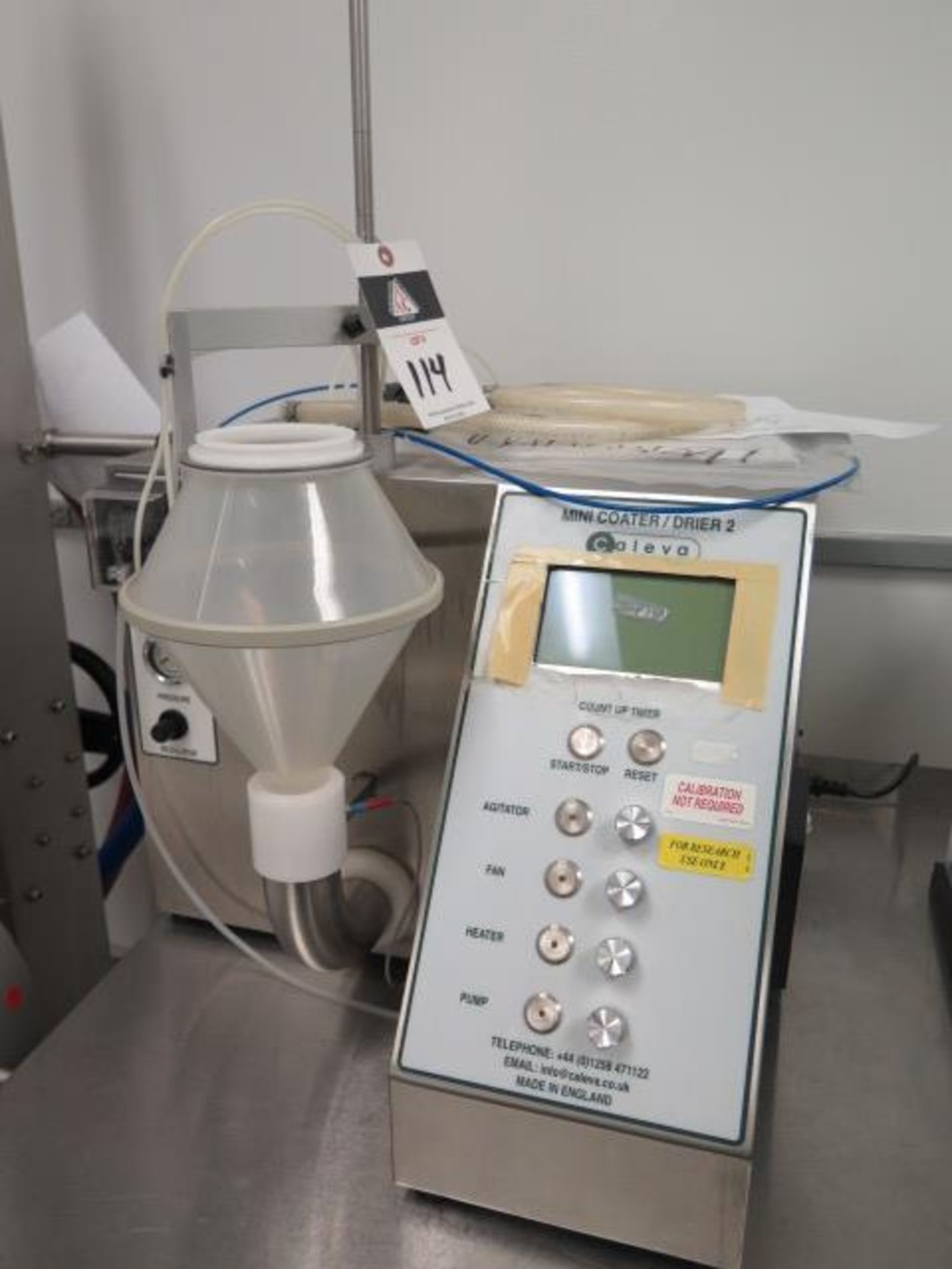 Caleva “Mini Coater / Dryer2” Small Batch Tablet Pellet Coater / Mini Coater Dryer (SOLD AS-IS - NO - Image 2 of 7