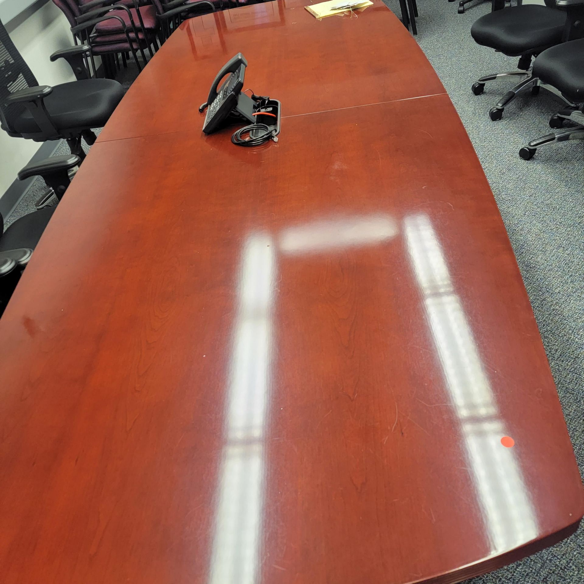 Conference Table w/Red Chairs (SOLD AS-IS - NO WARRANTY) - Image 3 of 5