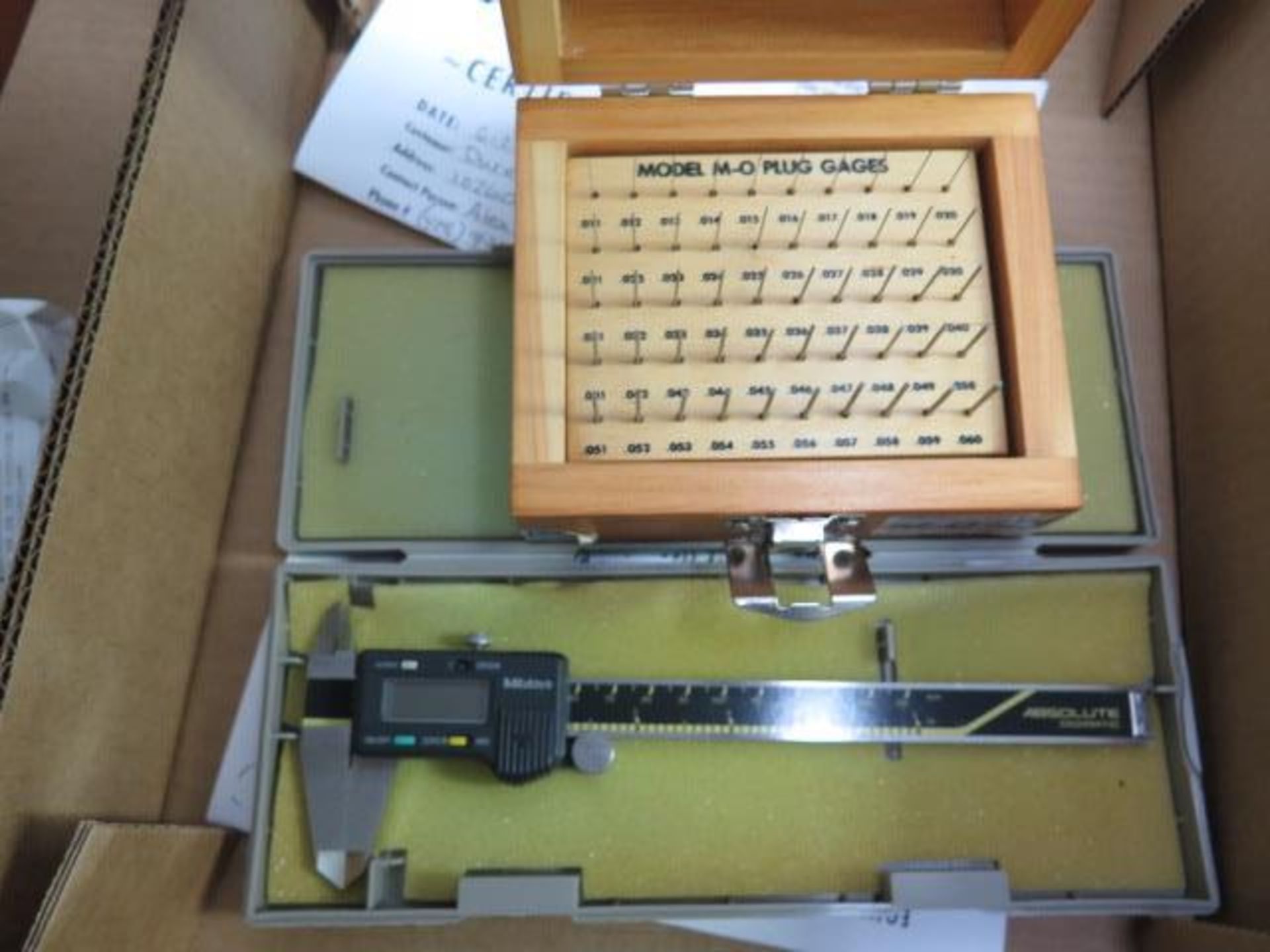 Mitutoyo 6" Digital Caliper and Meyer 0.011"-0.60" Pin Gage Set (SOLD AS-IS - NO WARRANTY) - Image 2 of 4