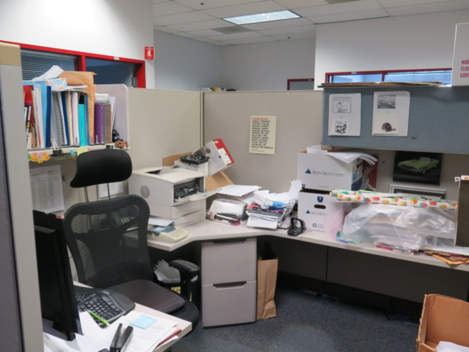 Partitioned Office Cubicles (8) w/ Desks and File Cabinets (SOLD AS-IS - NO WARRANTY) - Image 6 of 10