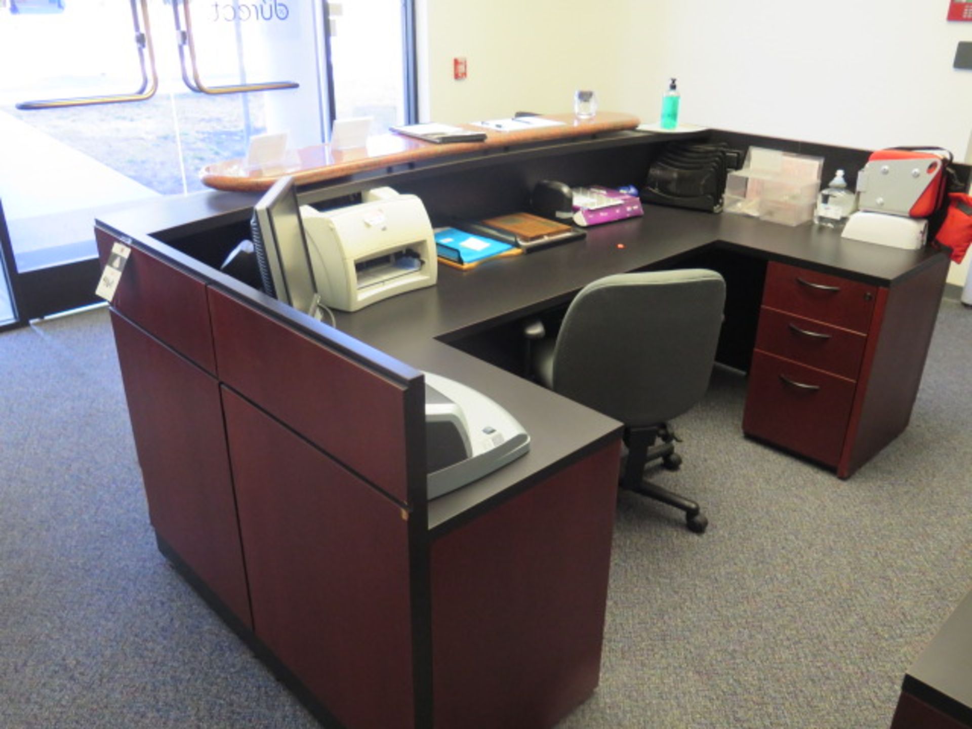 Reception Desk, Credenza and (2) Chairs (SOLD AS-IS - NO WARRANTY) - Image 3 of 10
