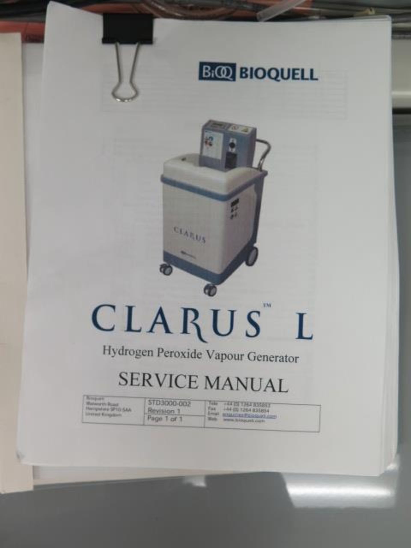 2006 BioQ Bioquell Clarus TD0190041 Hydrogen Peroxide Vapor Generator (SOLD AS-IS - NO WARRANTY) - Image 13 of 13