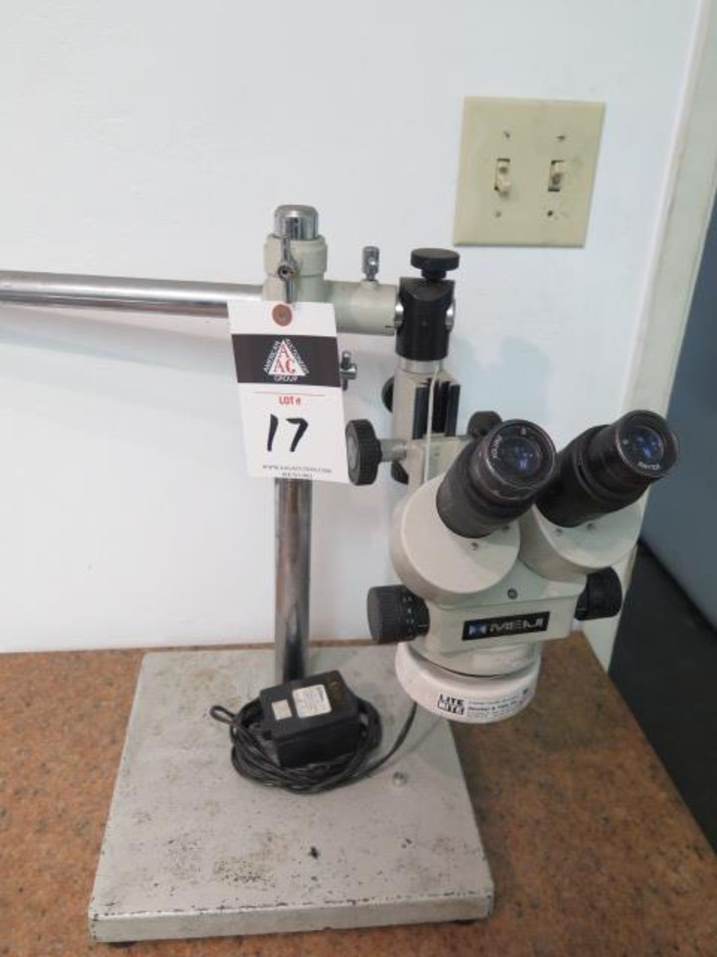 Meiji Stereo Microscope w/ Light Source (SOLD AS-IS - NO WARRANTY)