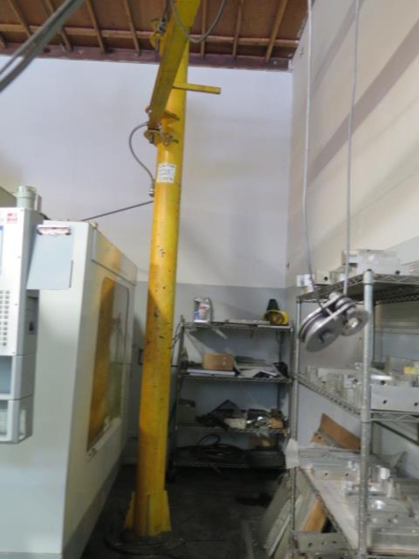 1000 Lb Cap Floor Mounted Jib w/ Electric Hoist (SOLD AS-IS - NO WARRANTY)