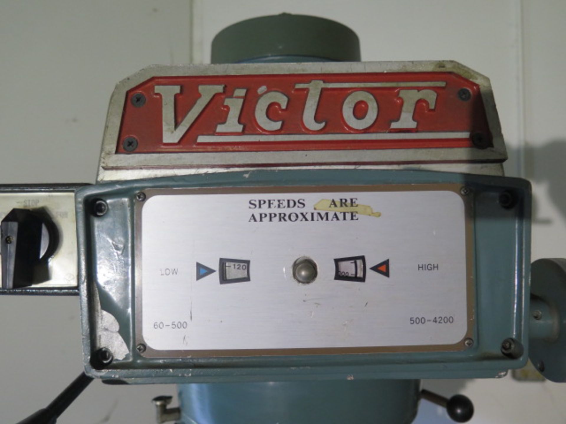 Victor mdl. VICTOR-330V Vertical Mill s/n 3369 w/ 3Hp, 60-4200 Dial RPM, Chrome Ways, SOLD AS IS - Image 3 of 12