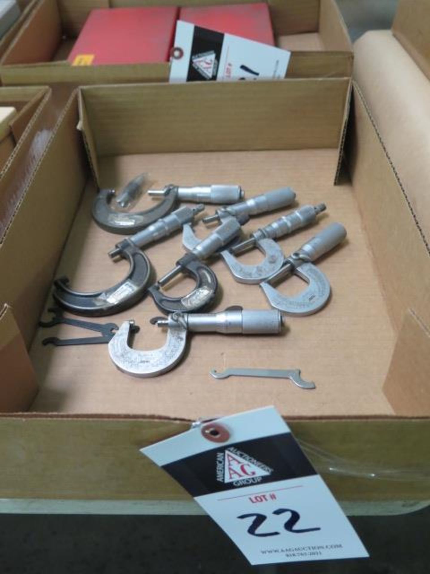 Starrett and SPI OD Mics (7) (SOLD AS-IS - NO WARRANTY)