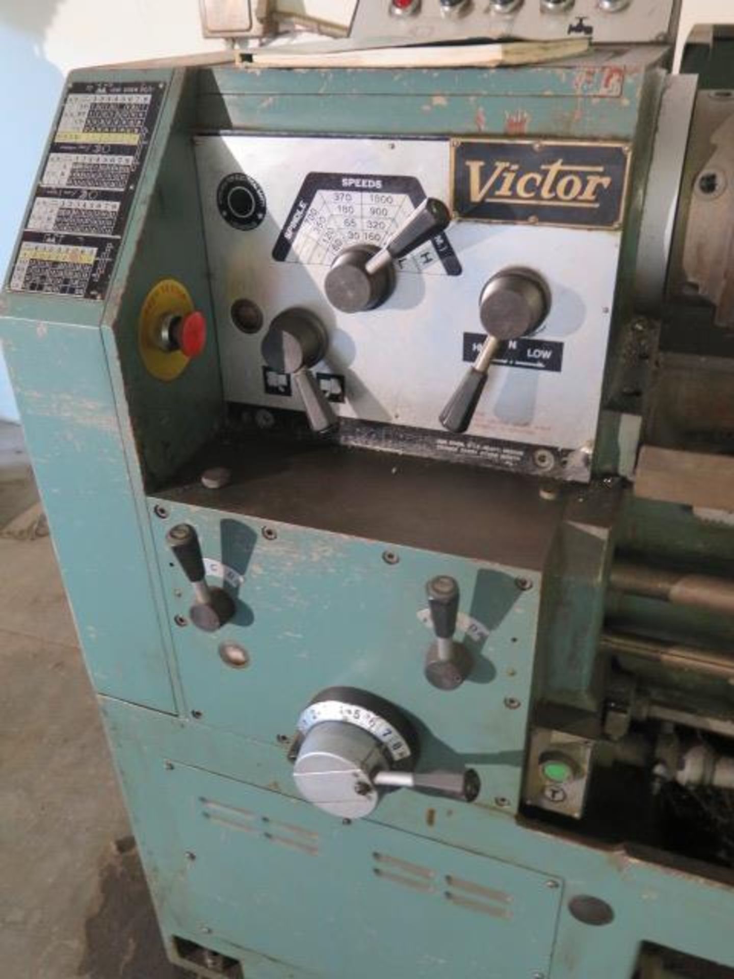 Victor 1640G 16” x 40” Geared Head Gap Lathe s/n 563210 w/ 30-1800 RPM, In/mm Threading, SOLD AS IS - Image 5 of 19