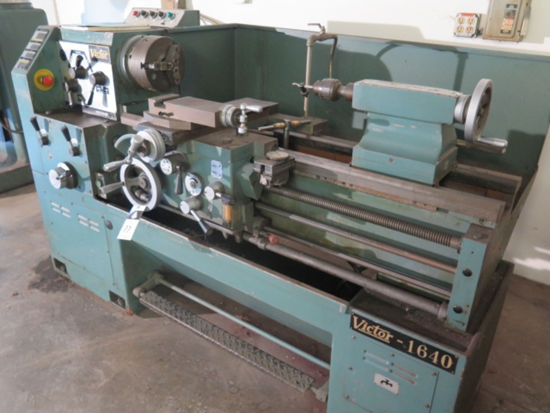 Victor 1640G 16” x 40” Geared Head Gap Lathe s/n 563210 w/ 30-1800 RPM, In/mm Threading, SOLD AS IS - Image 2 of 19