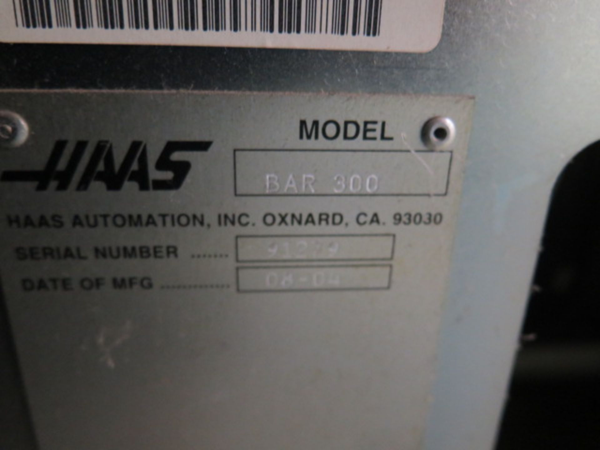 Haas Servobar 300 Automatic Bar Loader / Feeder s/n 91279 (SOLD AS-IS - NO WARRANTY) - Image 9 of 9