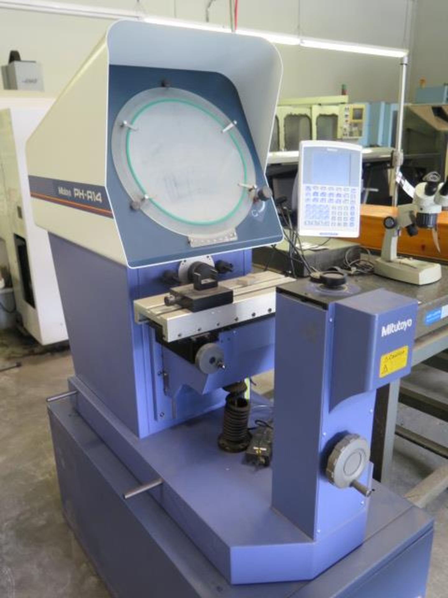 Mitutoyo PH-A14 14” Optical Comparator s/n 507019 w/ QM-DATA200 Programmable DRO, SOLD AS IS - Image 2 of 15