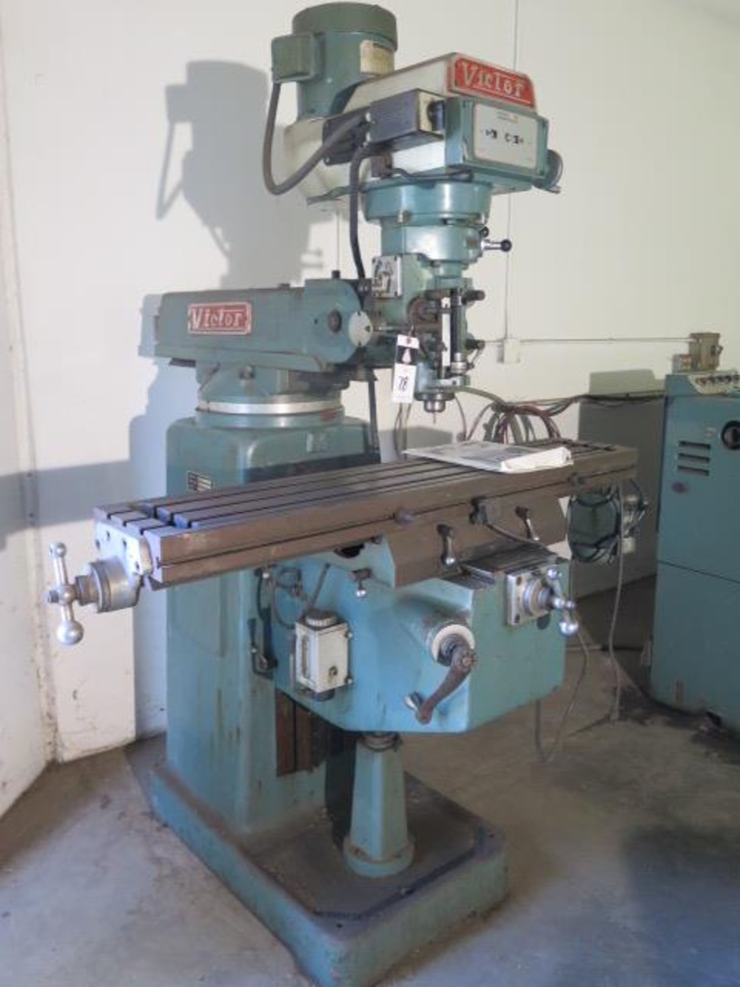 Victor mdl. VICTOR-330V Vertical Mill s/n 3369 w/ 3Hp, 60-4200 Dial RPM, Chrome Ways, SOLD AS IS - Image 2 of 12